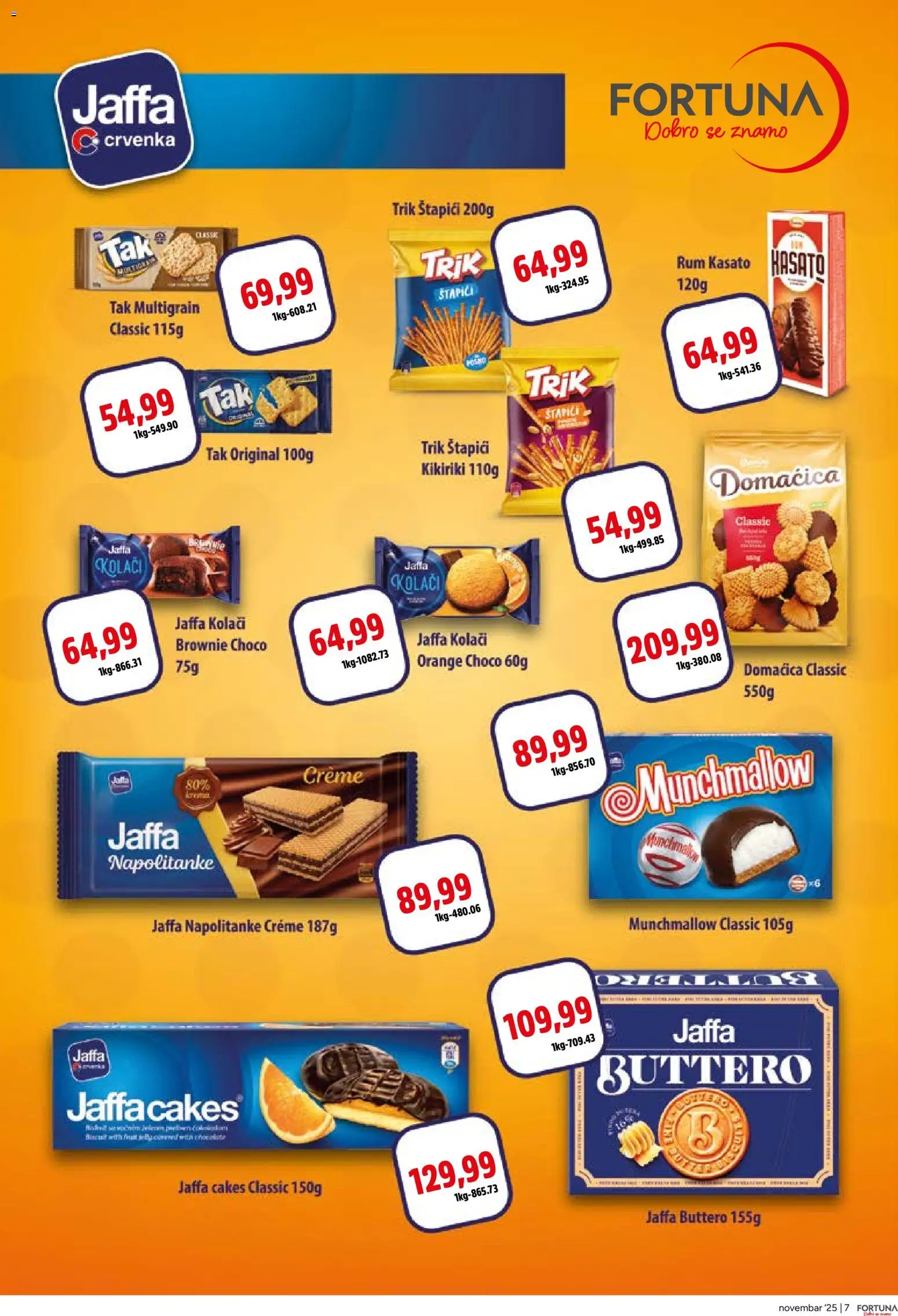 Fortuna Market katalog - važi od 12.12.2025 | Strana: 7 | Proizvode: Domaćica, Brownie, Kikiriki, Napolitanke