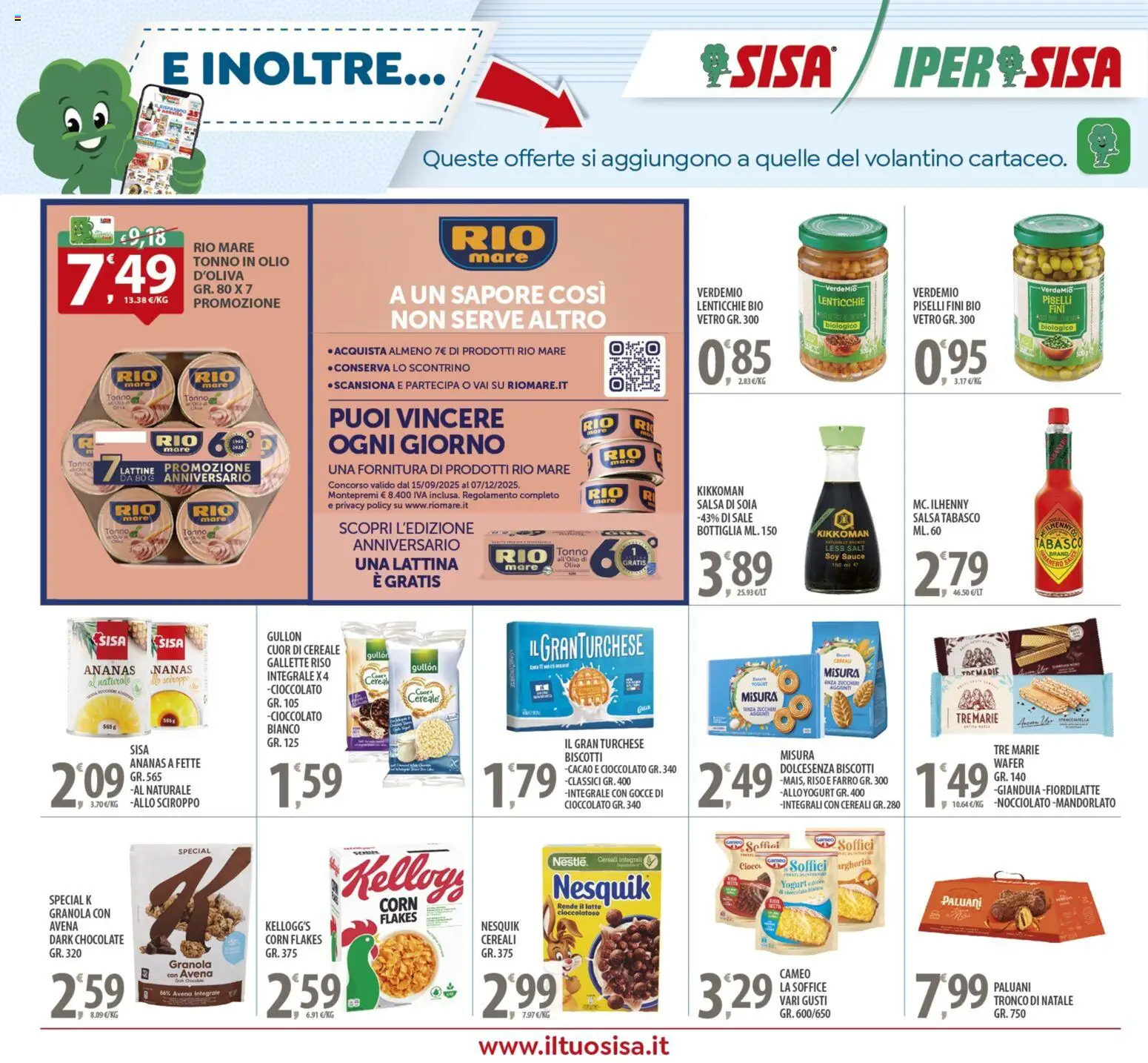 Volantino SISA del 25.11.2025 | Pagina: 18 | Prodotti: Riso, Cereali, Tonno, Stracciatella