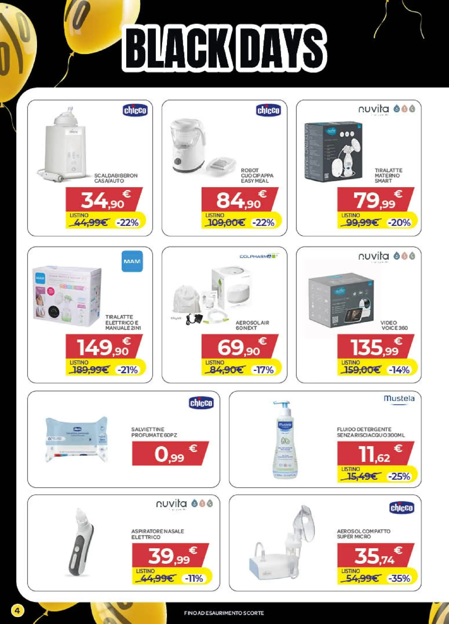 Volantino Bimbo store del 20.11.2025 | Pagina: 4 | Prodotti: Detergente, Video, Tiralatte, Robot