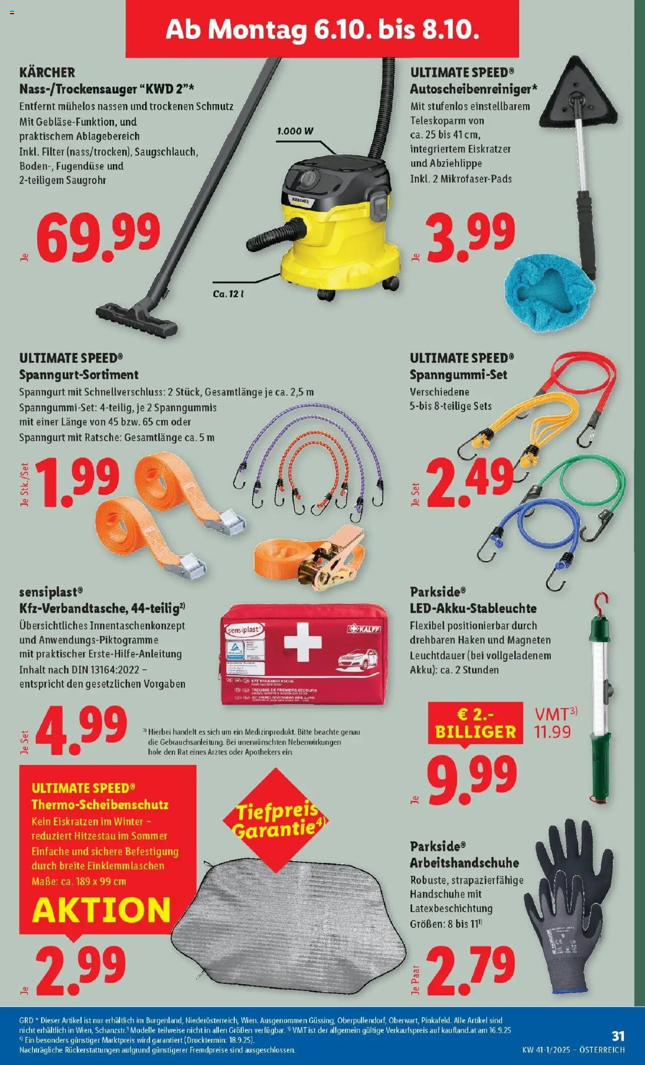 Lidl Flugblatt - Wien, Langenzersdorf, Zwettl gültig ab 02.10.2025 | Seite: 33 | Produkte: Handschuhe