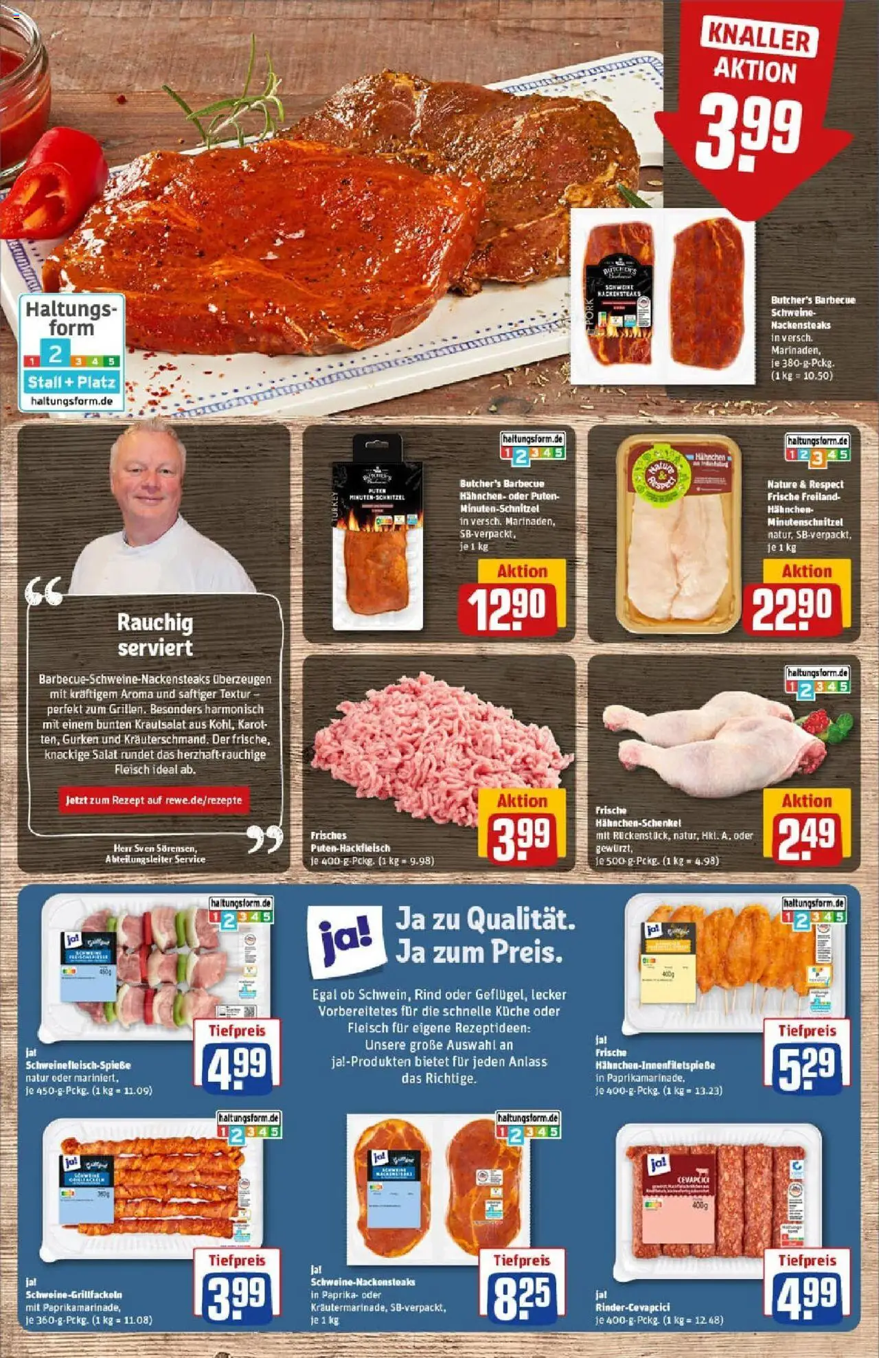 Rewe prospekt Lübeck	 - gültig ab dem 27.07.2025 | Seite: 10 | Produkte: Nackensteaks, Hahnchen, Küche, Fleisch