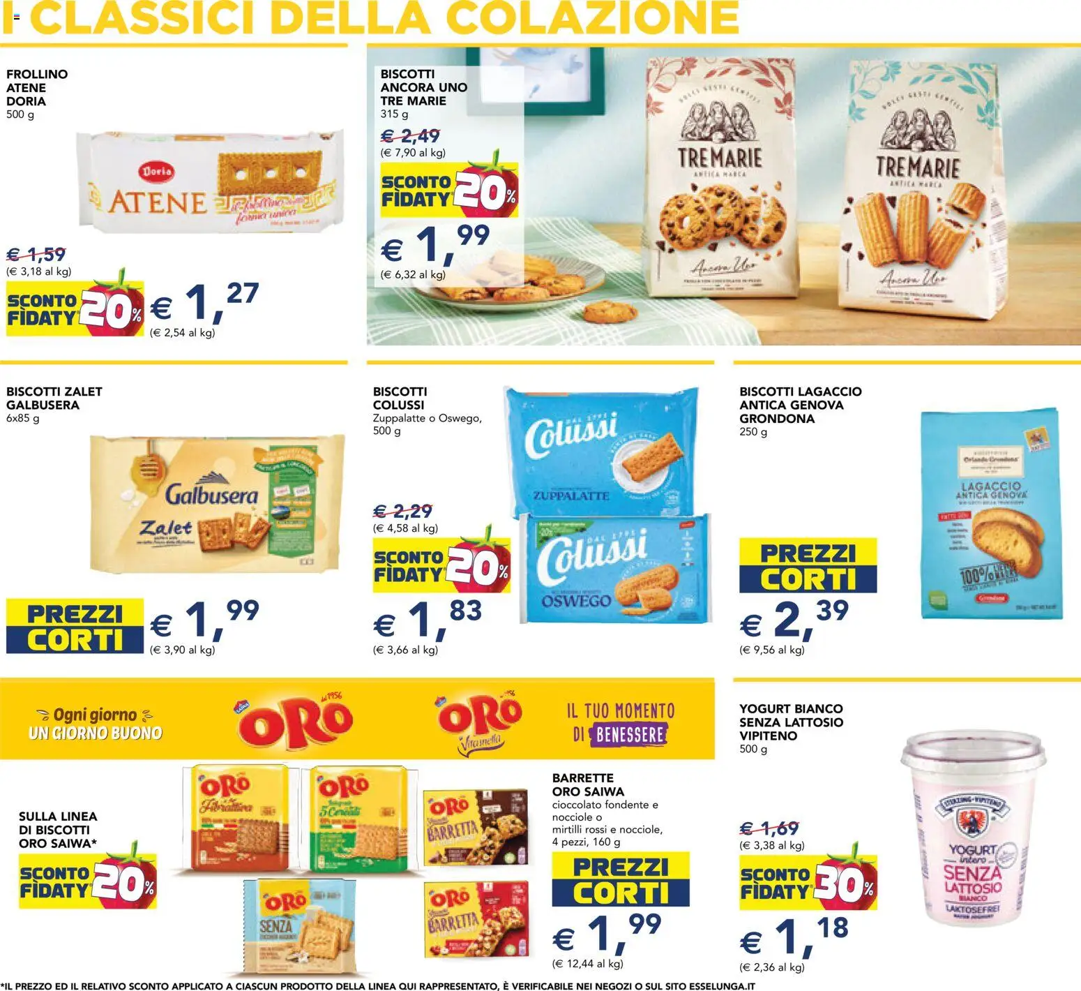 Volantino Esselunga S del 15.01.2026 | Pagina: 5 | Prodotti: Yogurt, Cioccolato, Biscotti, Barretta