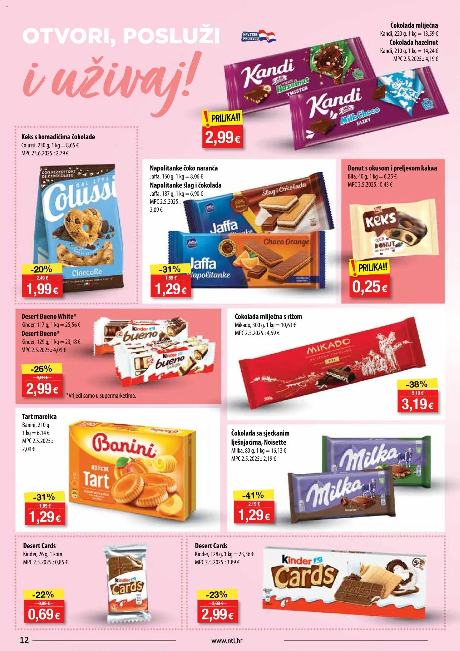 NTL katalog | vrijedi od 29.10.2025 | Stranica: 12 | Proizvodi: Keks, Napolitanke, Milka, Šlag