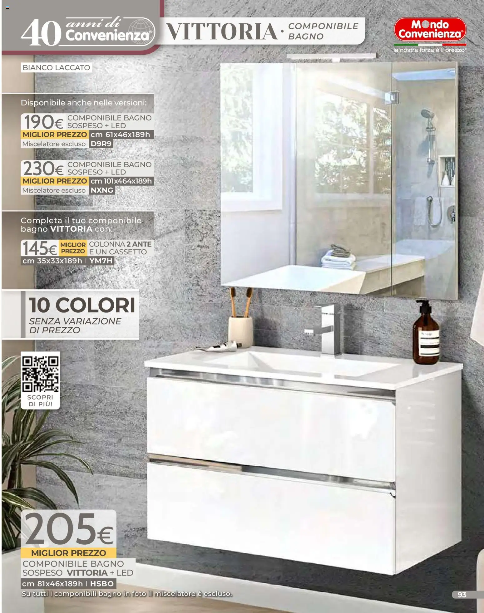Volantino Mondo Convenienza del 01.01.2026 | Pagina: 95 | Prodotti: Miscelatore, Bagno
