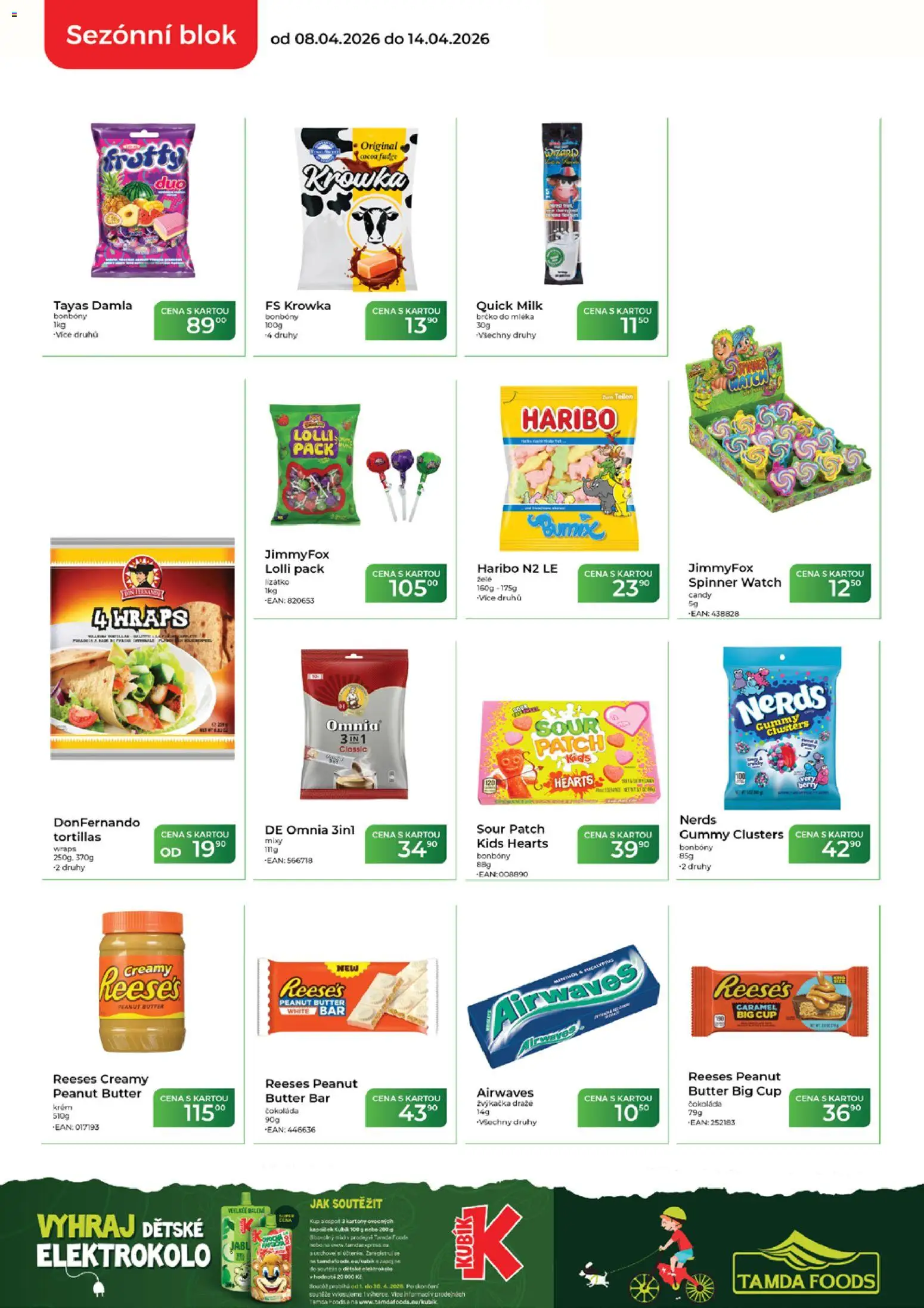 Tamda Foods leták od 08.04.2026 | Strana: 4 | Produkty: Reese's, Haribo, Blok, Elektrokolo