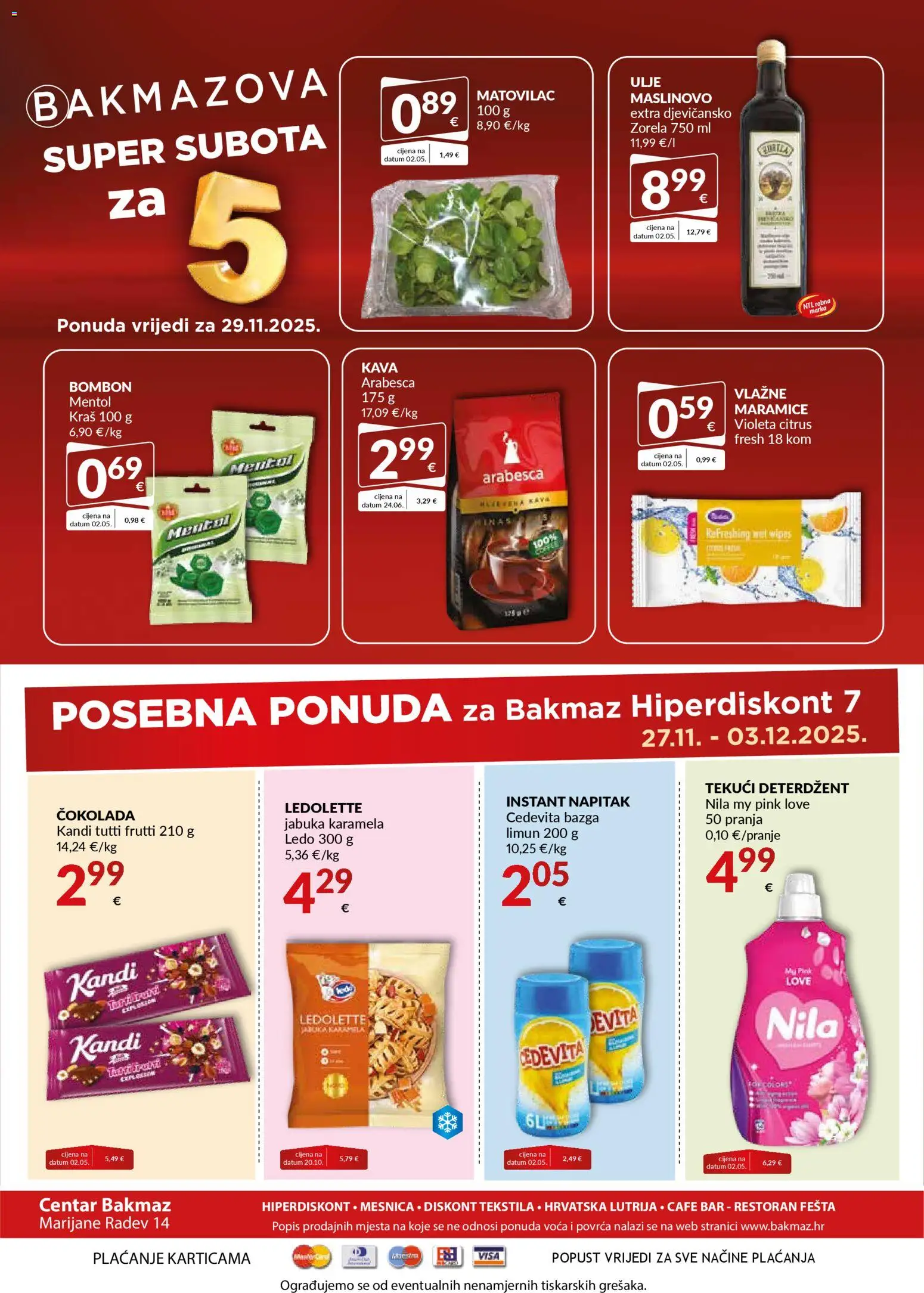 Bakmaz katalog | vrijedi od 27.11.2025 | Stranica: 8 | Proizvodi: Ulje, Arabesca, Cedevita, Bazga