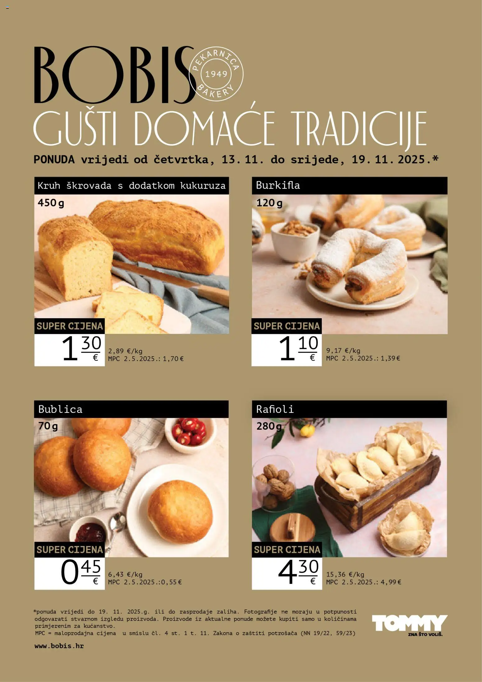 Tommy katalog | vrijedi od 13.11.2025 | Stranica: 1 | Proizvodi: Kruh