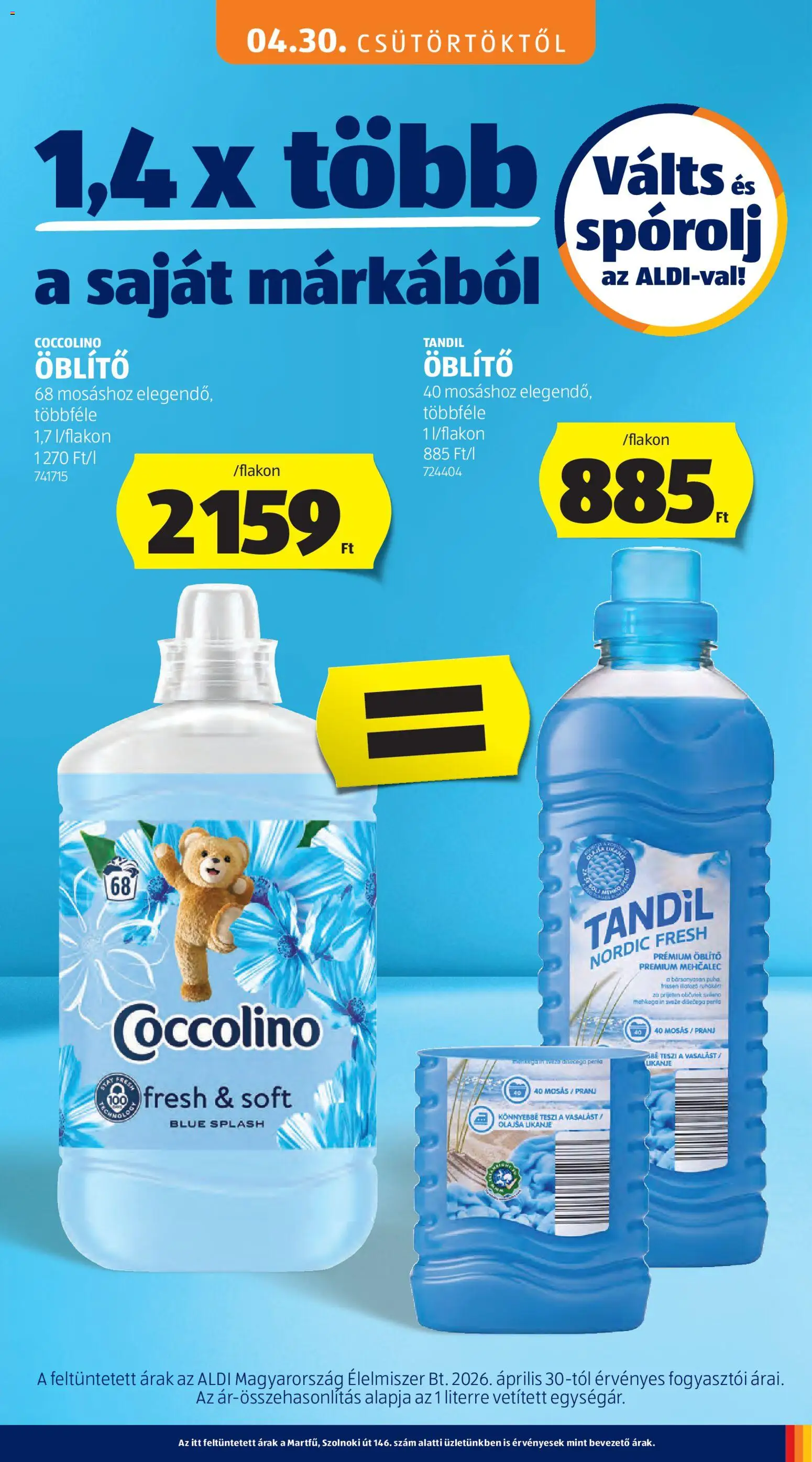 Aldi akciós ujság - amely érvényes a következő dátumtól: 30.04.2026 | Oldal: 9