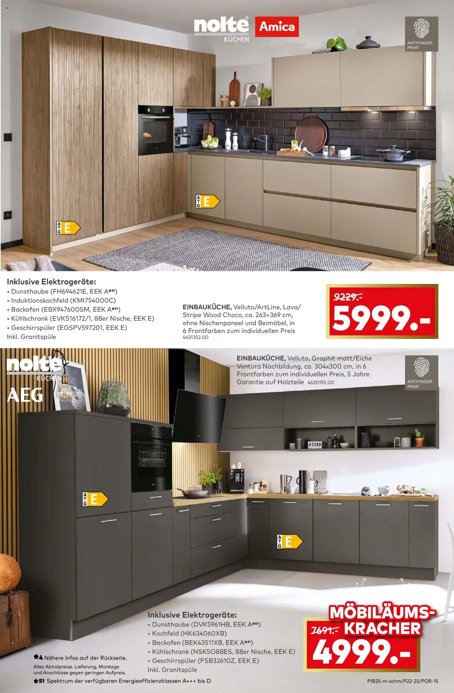 Porta! Jetzt Möbeltrends entdecken und 25% Möbiläumsrabatt auf ALLE Möbel sichern - Aachen – gültig ab 10.11.2025 | Seite: 15 | Produkte: Geschirrspüler, Kühlschrank, Kochfeld, Backofen