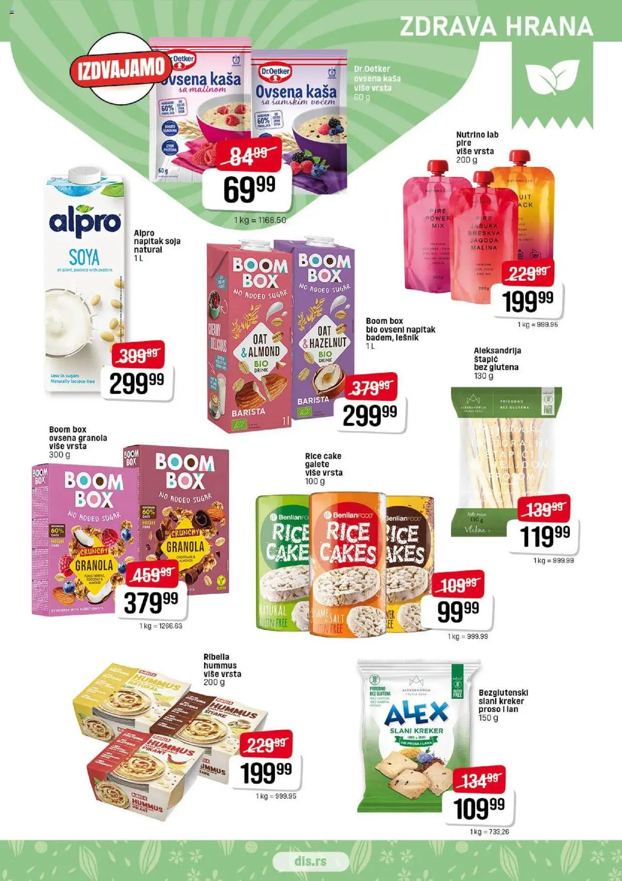 DIS katalog - važi od 14.08.2025 | Strana: 9 | Proizvode: Ovsena kaša, Lešnik, Granola, Alpro