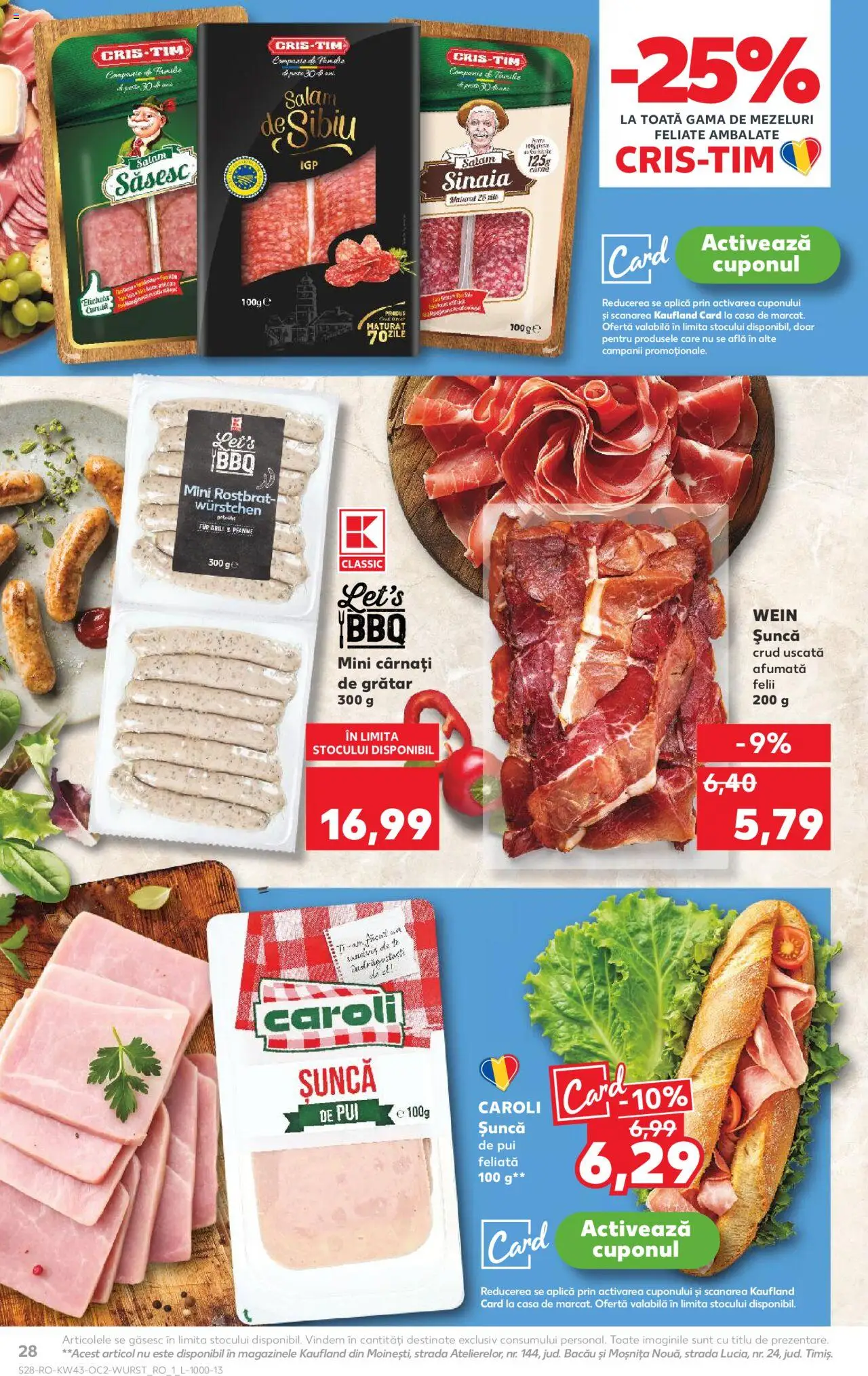 Noul catalog Kaufland – valabil de la 22.10.2025 | Pagină: 28 | Produse: Filtre kahve makinesi, Grătar, Hacıyatmaz Kedi Oyuncağı, Salam