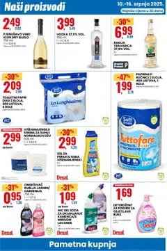 Eurospin katalog | vrijedi od 10.07.2025 | Stranica: 12 | Proizvodi: Deterdžent, Papirnati ručnici, Krema, Rakija