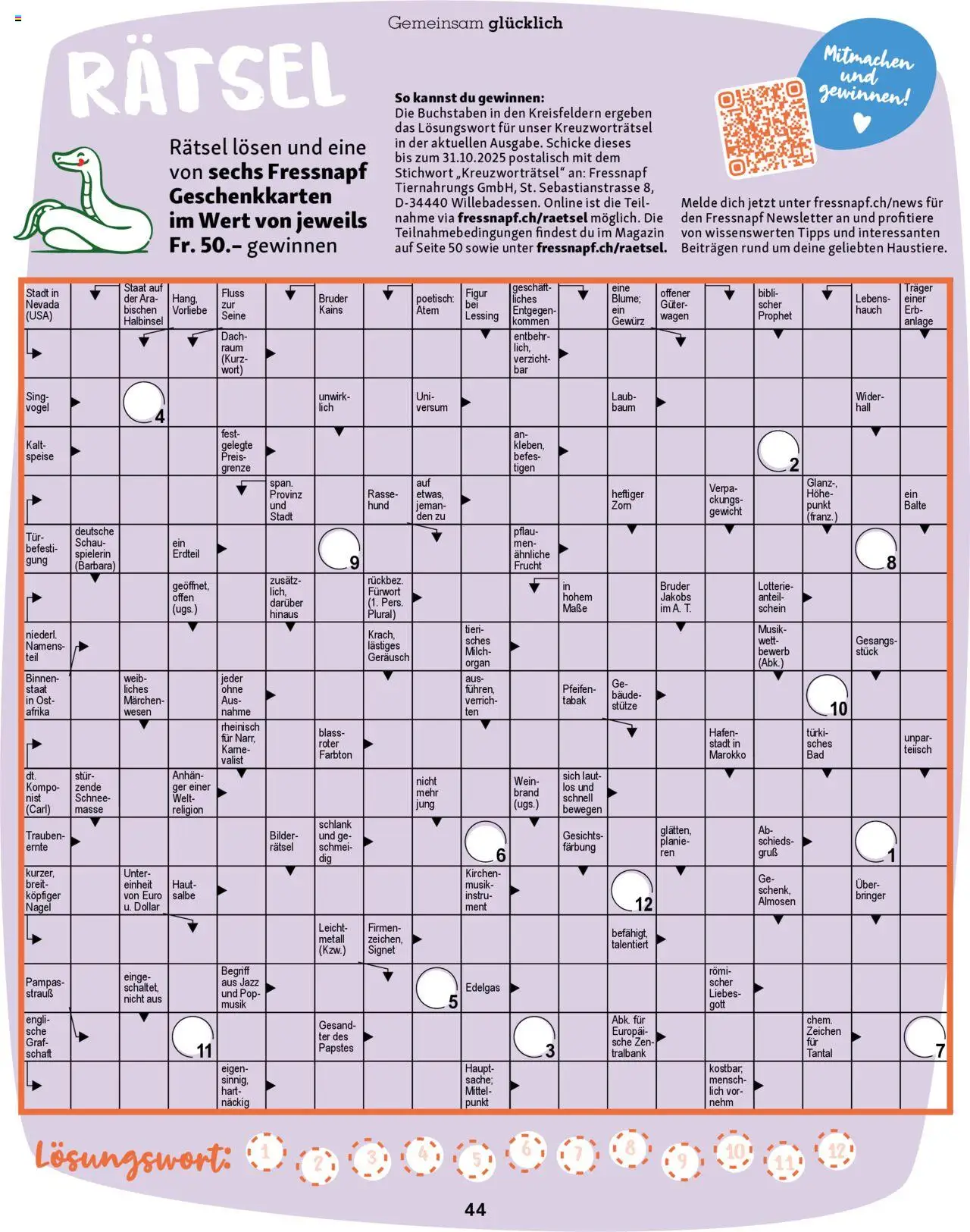 Fressnapf Magazin – gültig ab 01.09.2025 | Seite: 44 | Produkte: Milch, Wein, Bilder, Gewicht