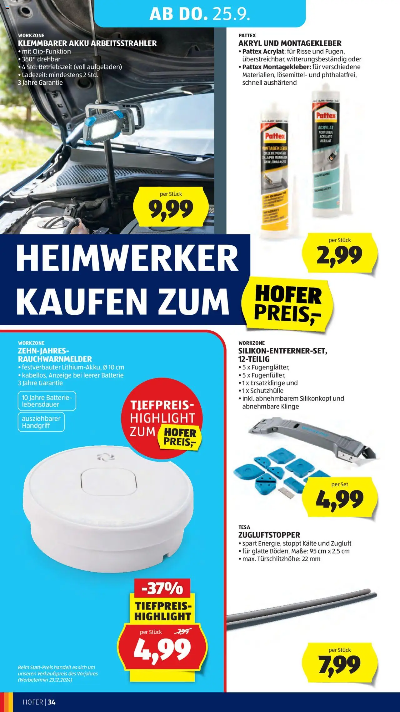 Hofer Flugblatt gültig ab 19.09.2025 | Seite: 38 | Produkte: Batterie