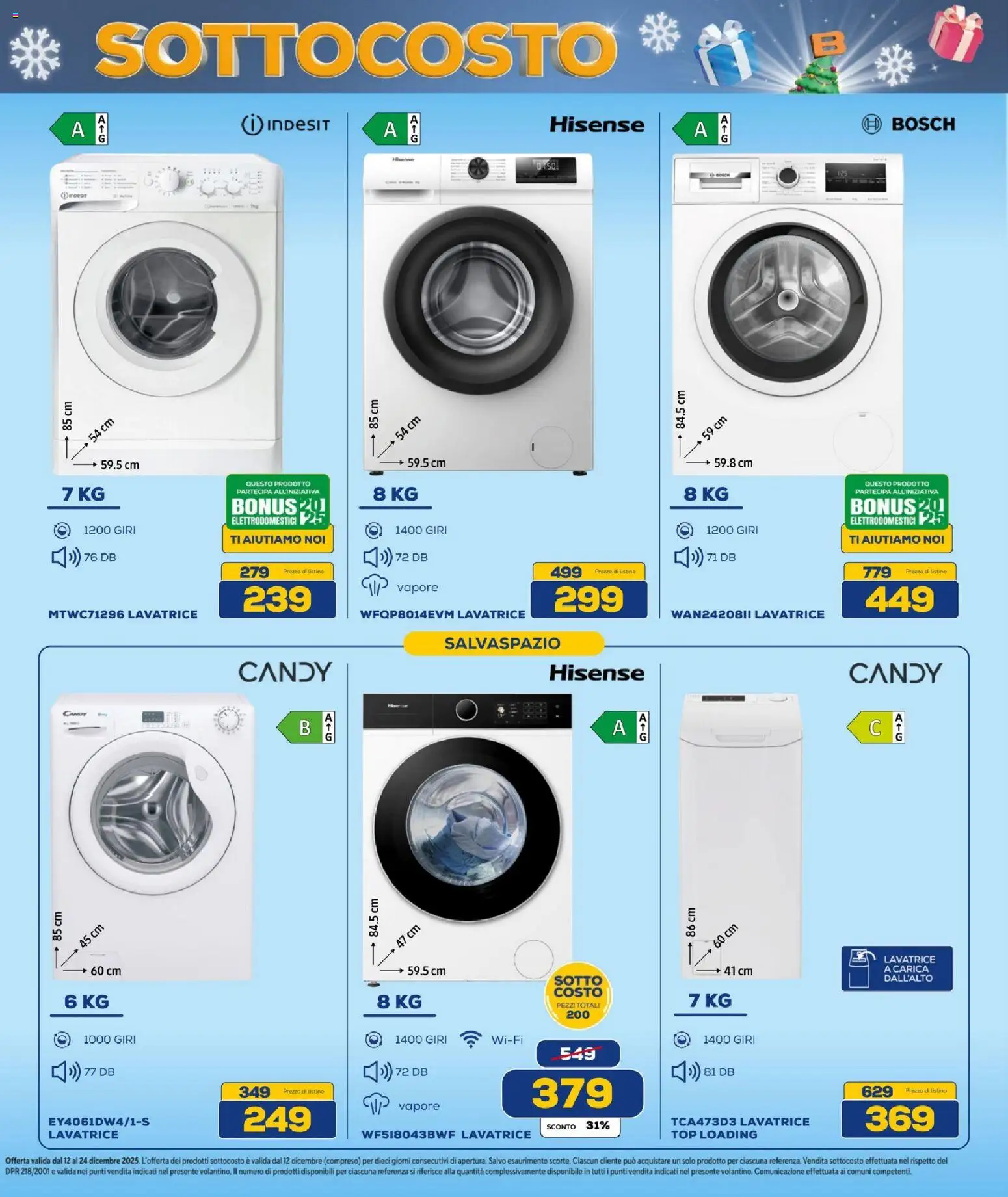 Volantino BRUNO del 12.12.2025 | Pagina: 17 | Prodotti: Top, Lavatrice