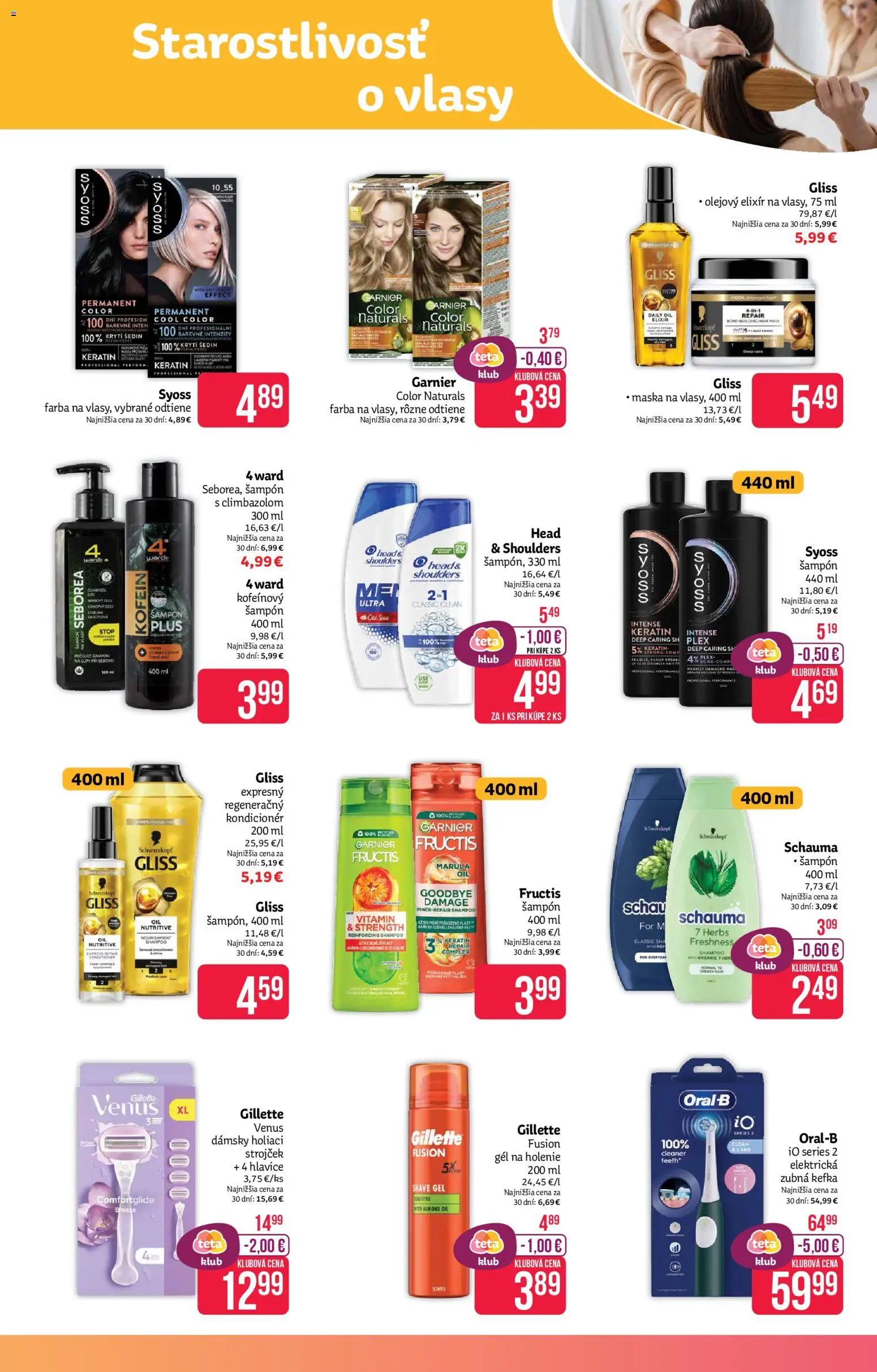 Nové Teta drogerie akcie – leták je platný od 07.01.2026 | Strana: 7 | Produkty: Elektrická zubná kefka, Zubná kefka, Strojček, Holiaci strojček