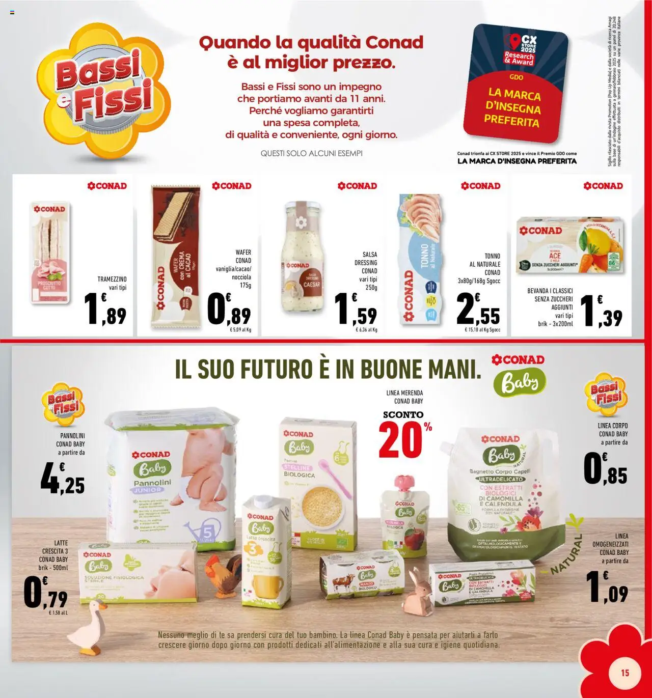 Volantino Conad del 27.08.2025 | Pagina: 15 | Prodotti: Crema, Pasta, Tonno, Tonno al naturale