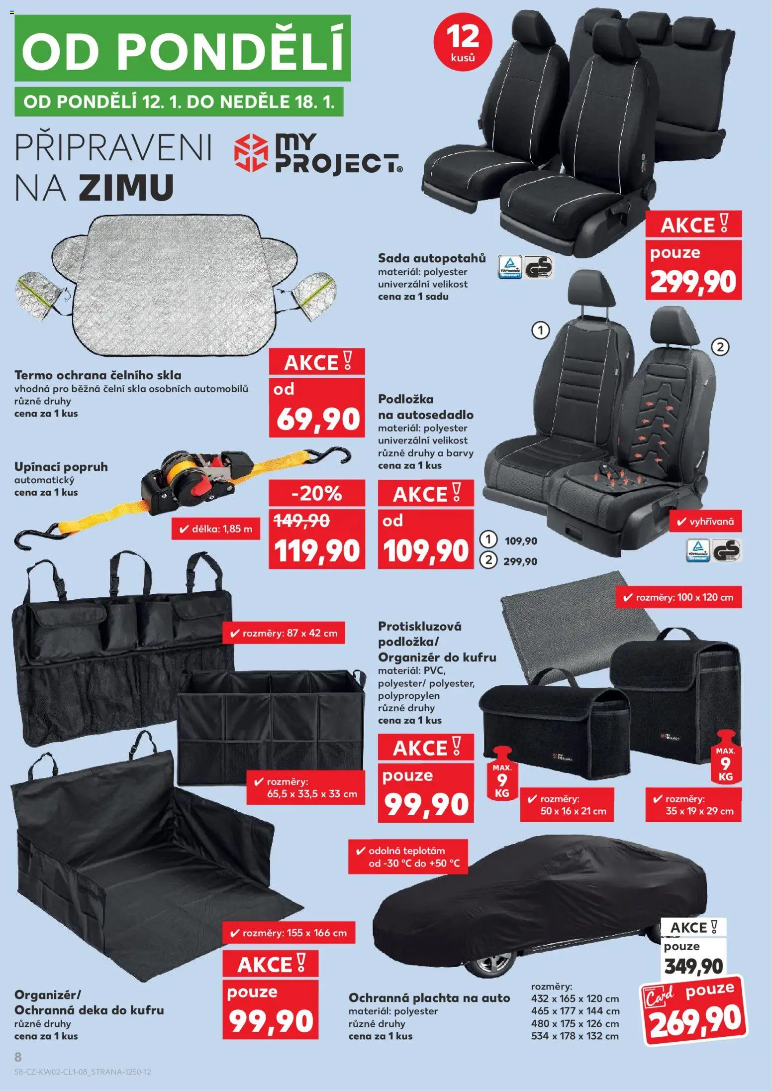 Kaufland leták - Liberec od 07.01.2026 | Strana: 8 | Produkty: Organizér, Deka, Barvy, Plachta