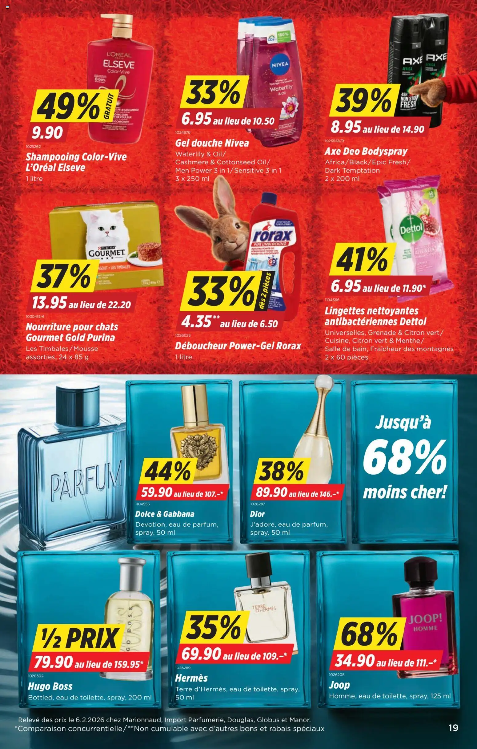 Denner aktionen FR – gültig ab 19.03.2026 | Seite: 19 | Produkte: Parfüm, Shampoo, Deodorant, Shower Gel