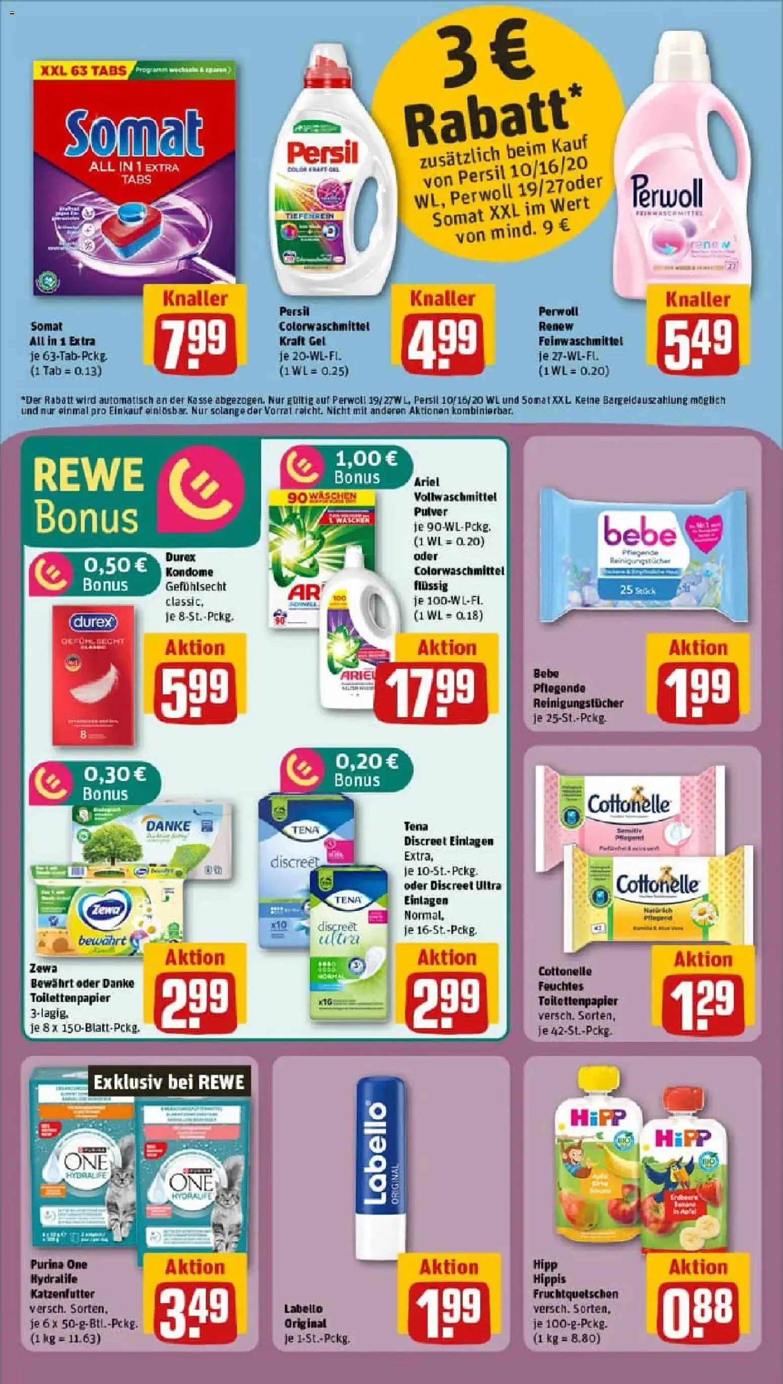 Rewe prospekt Grafing	 – gültig ab 10.11.2025 | Seite: 26 | Produkte: Purina one, Reinigungstücher, Lip Balm, Persil
