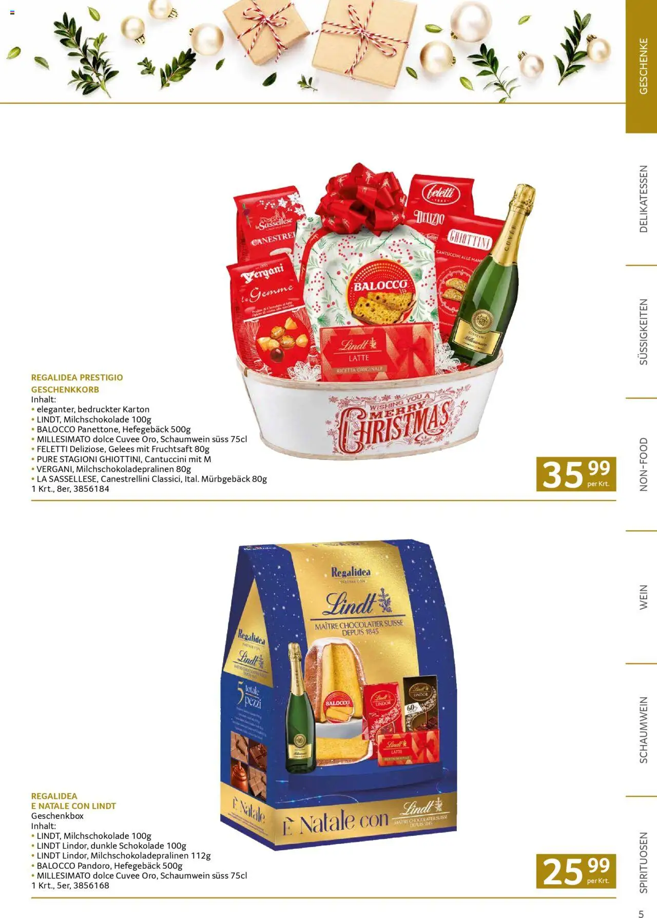 Transgourmet Weihnachtskatalog 2025 gültig ab 13.10.2025 | Seite: 5 | Produkte: Süßigkeiten, Schokolade, Wein