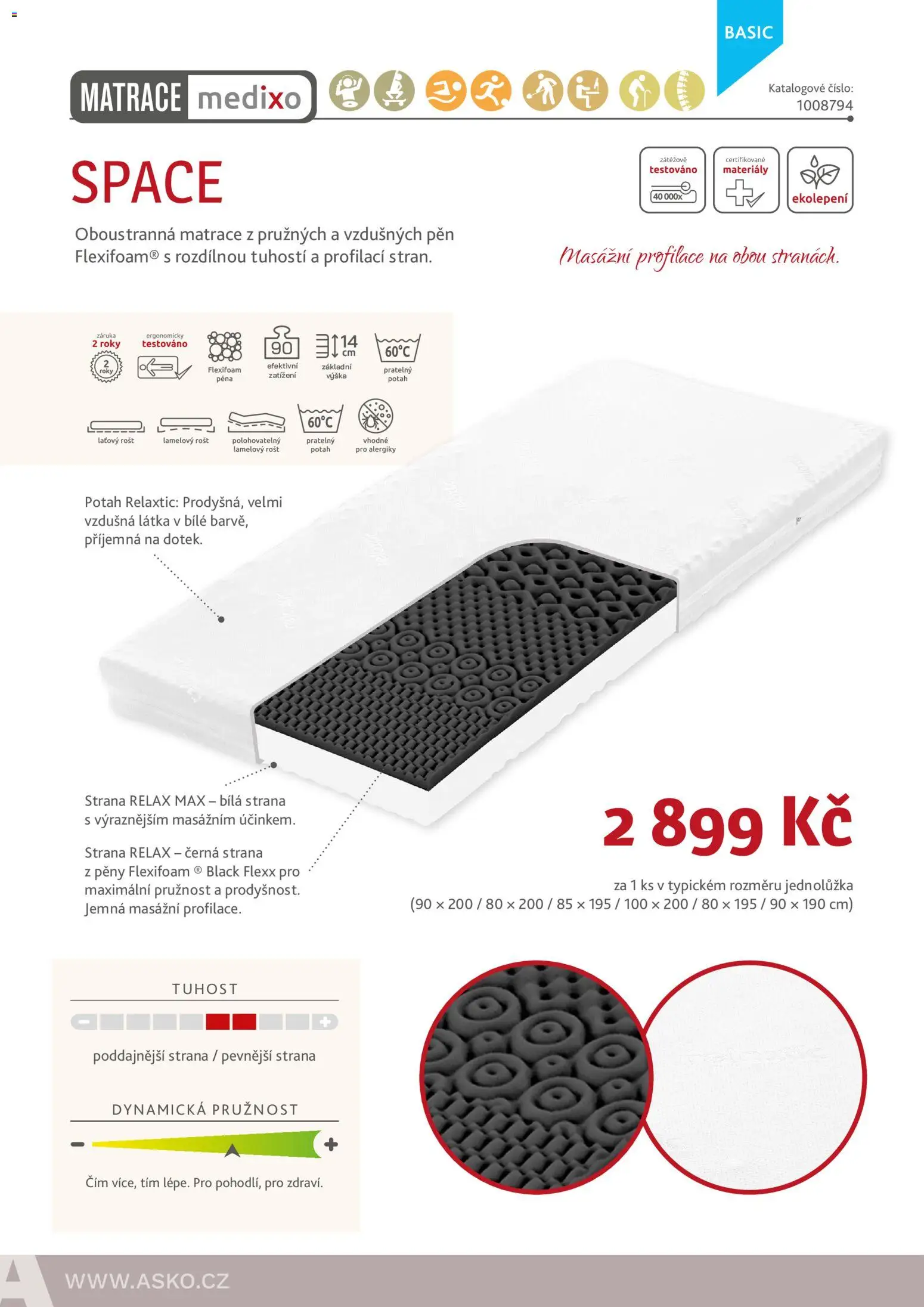 ASKO nábytek leták - Nabídka matrací od 01.01.2026 | Strana: 26 | Produkty: Matrace, Rošt