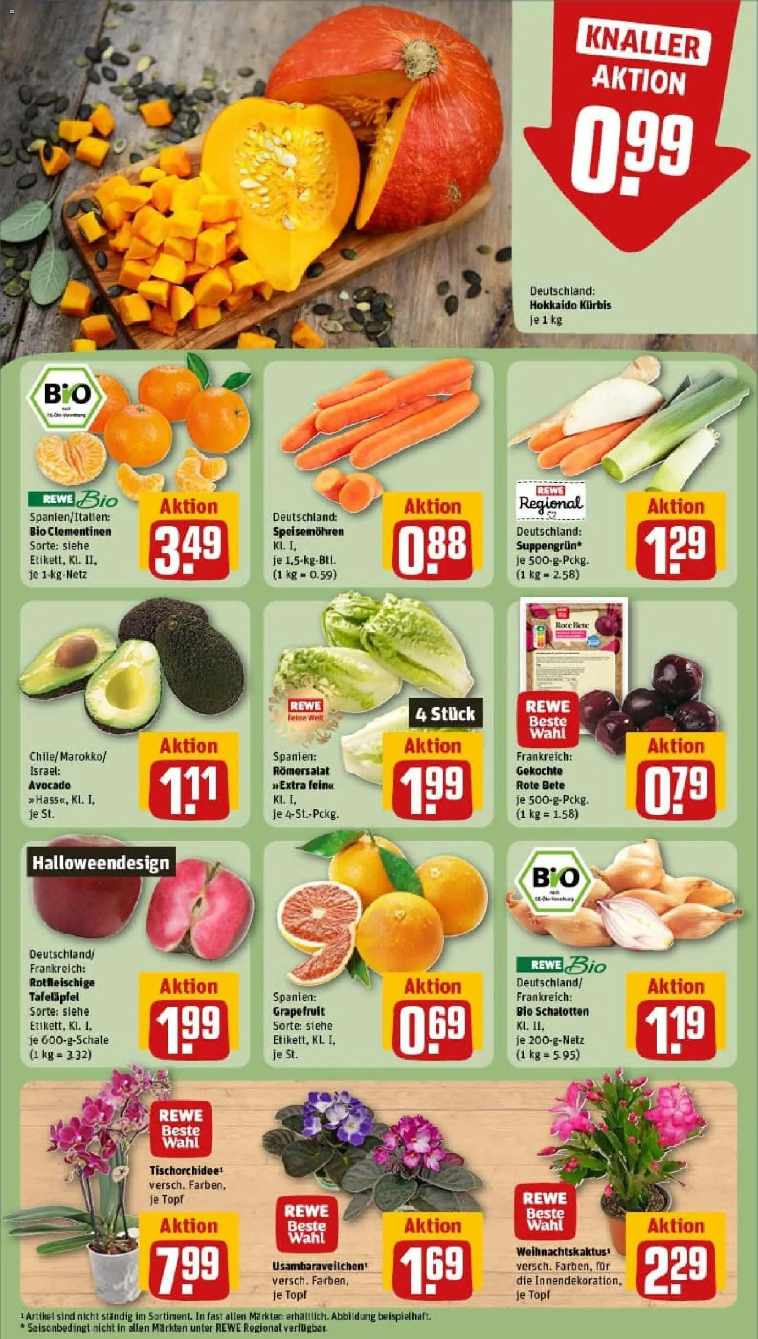 Rewe prospekt Frankfurt / Gallus	 – gültig ab 26.10.2025 | Seite: 9 | Produkte: Avocado, Grapefruit, Kürbis