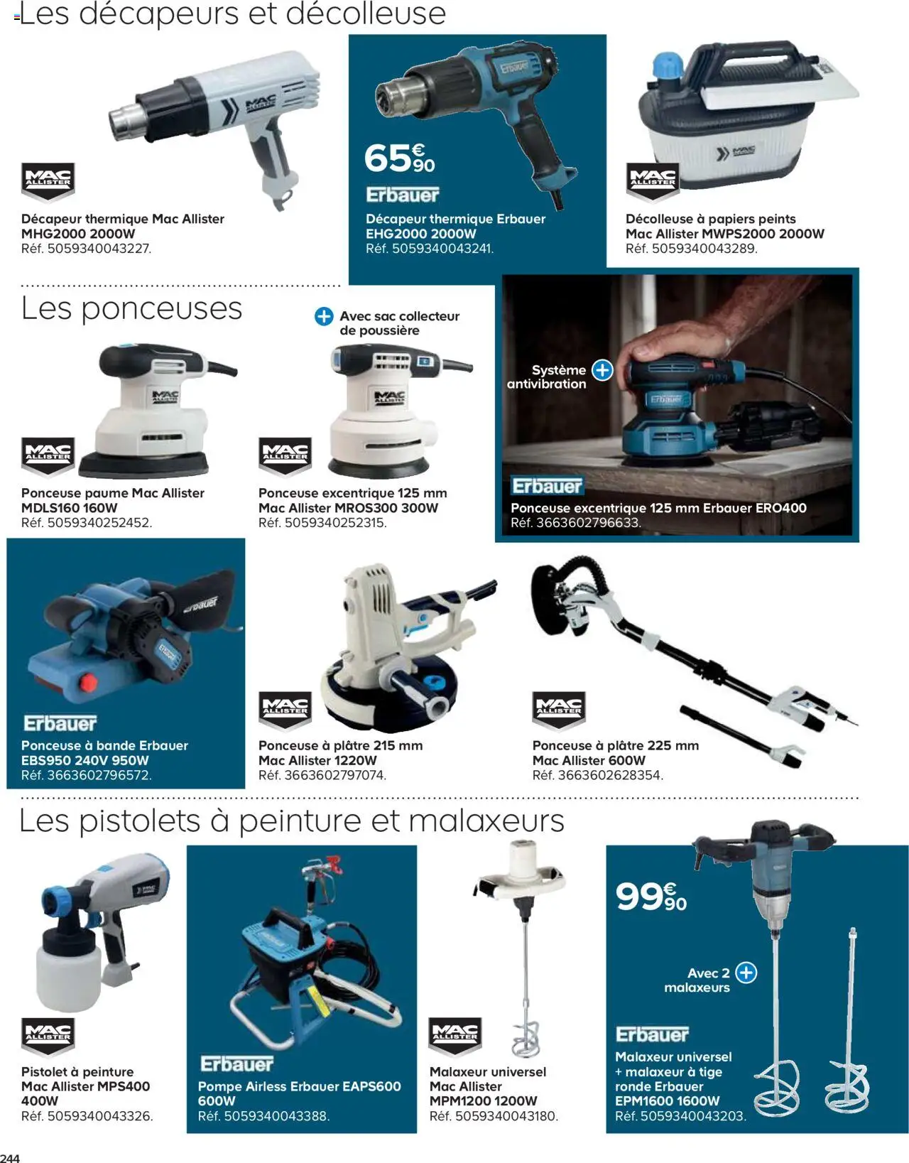  | Page: 244 | Produits: Sac, Ponceuse, Plâtre