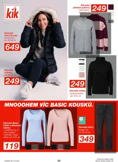 Náhled letáku Kik leták od 13.10.2025 | Strana: 20 | Produkty: Zimní bunda, Bunda, Kalhoty, Džíny