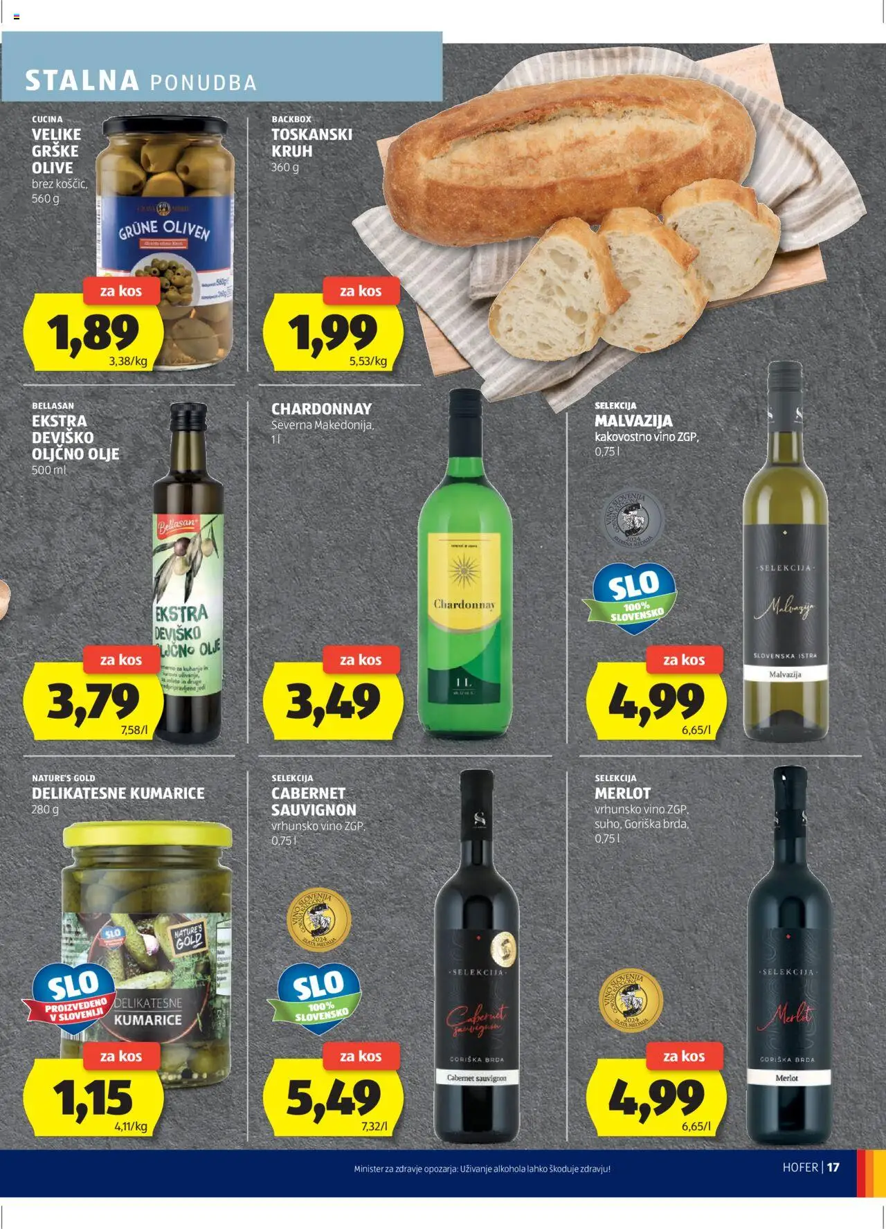 Hofer SI katalog | vrijedi od 18.09.2025 | Stranica: 17 | Proizvodi: Kruh, Vino