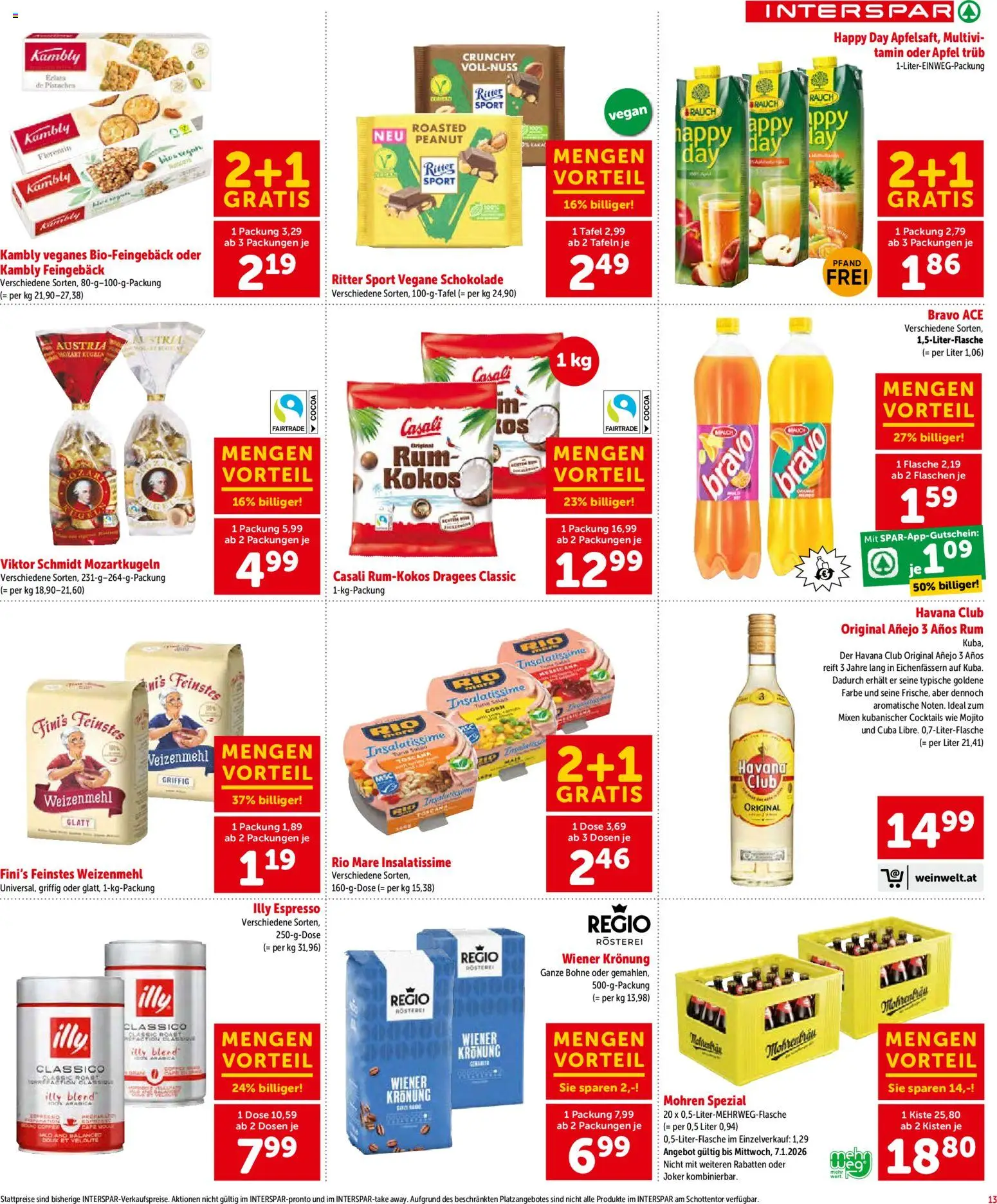 Interspar Flugblatt - Vorarlberg gültig ab 02.01.2026 | Seite: 13 | Produkte: Schokolade, Äpfel