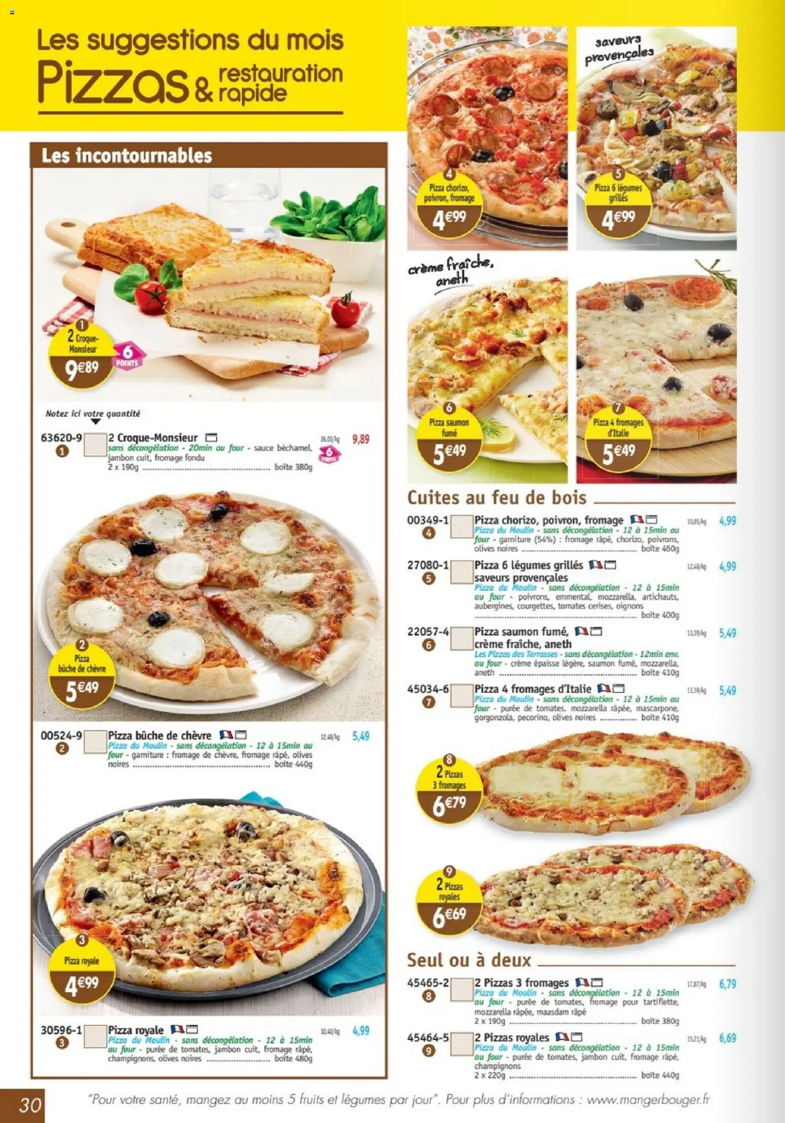 {H1} | Page: 30 | Produits: Four, Mozzarella, Pizza, Crème