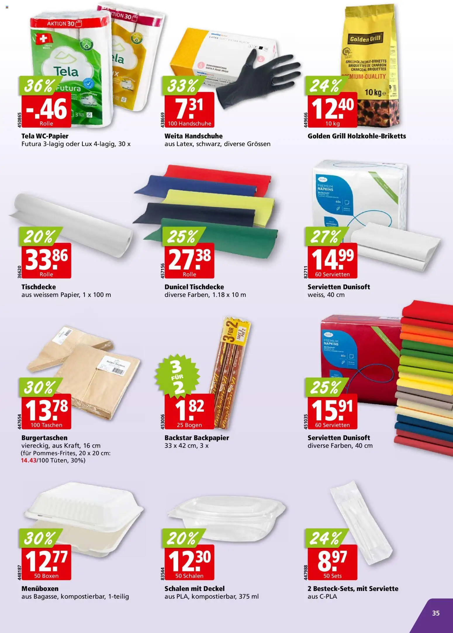 Aligro aktionen Chavannes, Matran, Genf, Sitten – gültig ab 23.03.2026 | Seite: 35 | Produkte: Handschuhe, Grill