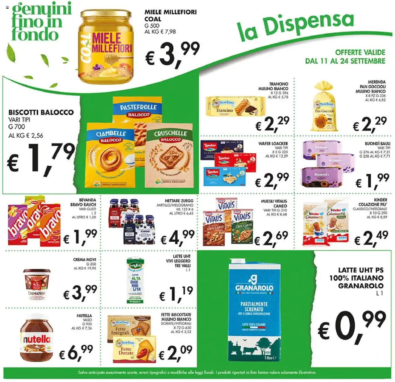 Volantino Coal del 11.09.2025 | Pagina: 15 | Prodotti: Muesli, Fette biscottate, Miele, Vaso