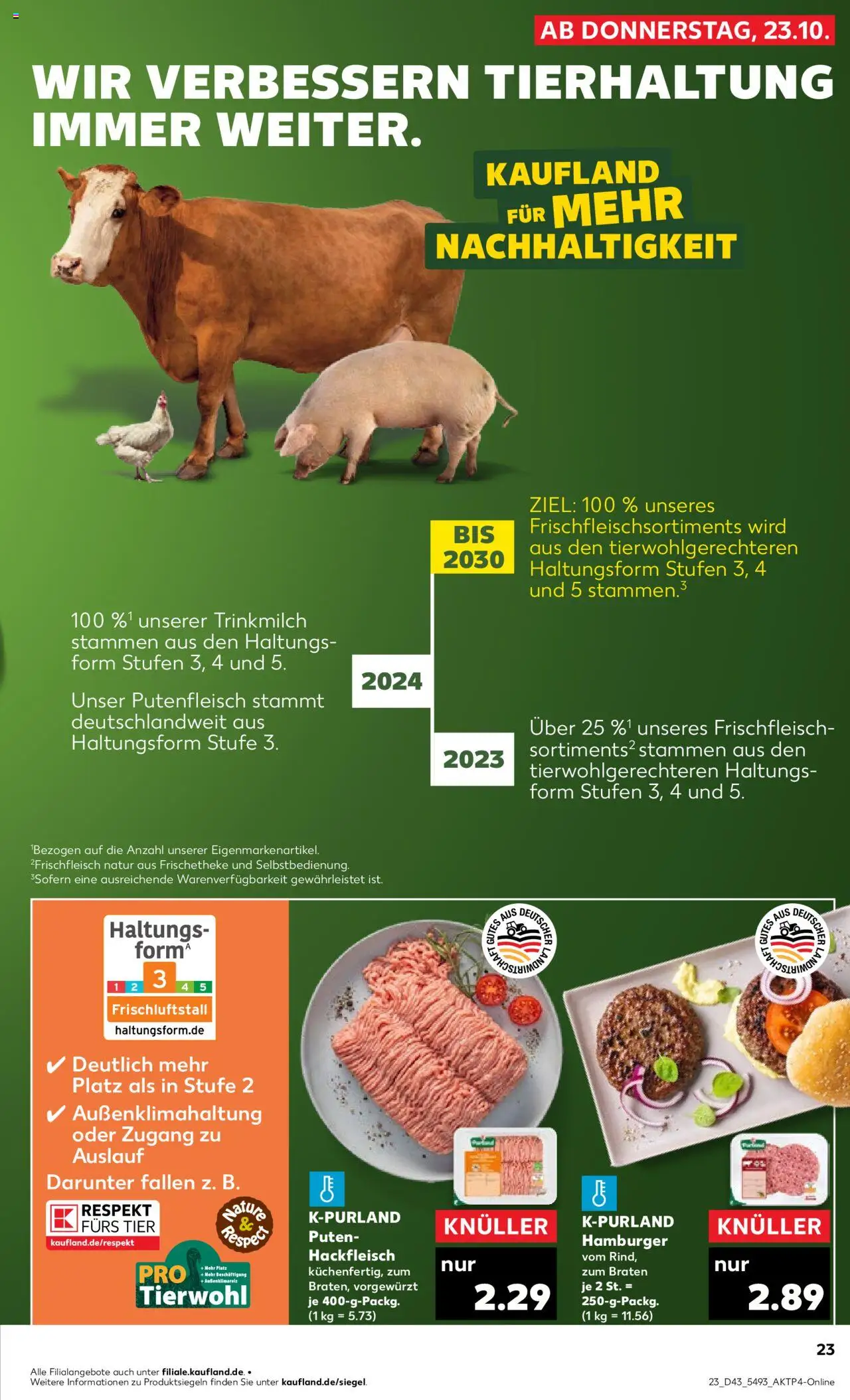Kaufland prospekt Speyer	 – gültig ab 23.10.2025 | Seite: 23 | Produkte: Hackfleisch