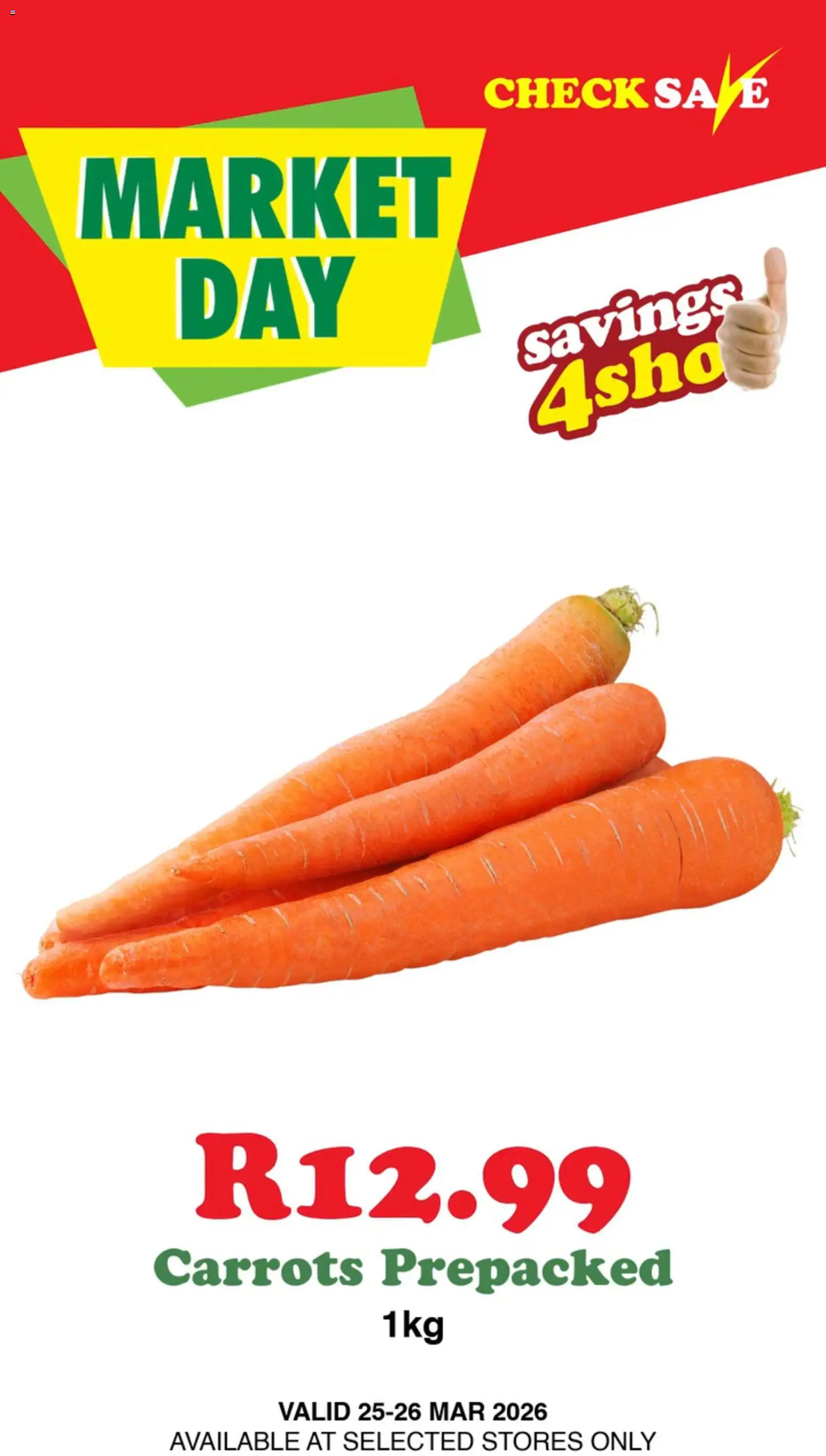 New Check Save catalogue – valid from 25.03.2026 | Page: 4 | Products: Carrots