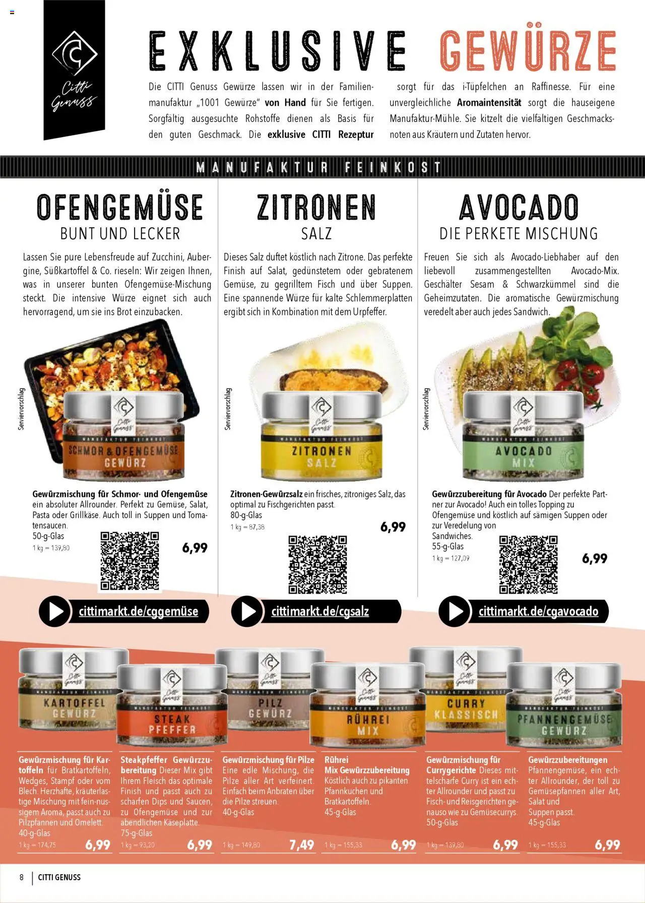 CITTI Tilbudsavis gyldig fra 16.04.2025 | Side: 8 | Produkter: Pasta, Salat, Avocado
