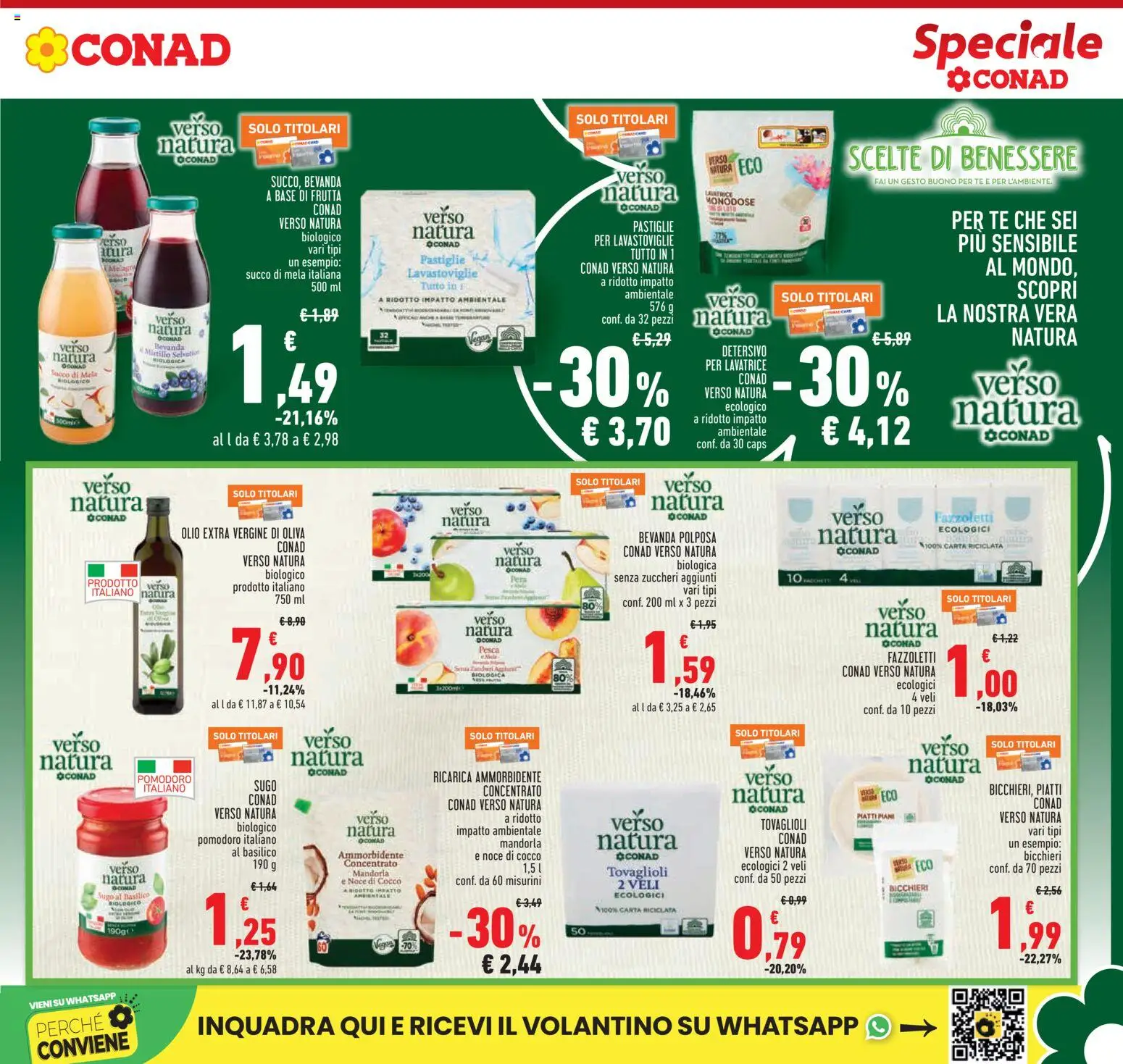 Volantino Conad del 07.01.2026 | Pagina: 5 | Prodotti: Ammorbidente, Tè, Frutta, Pesca