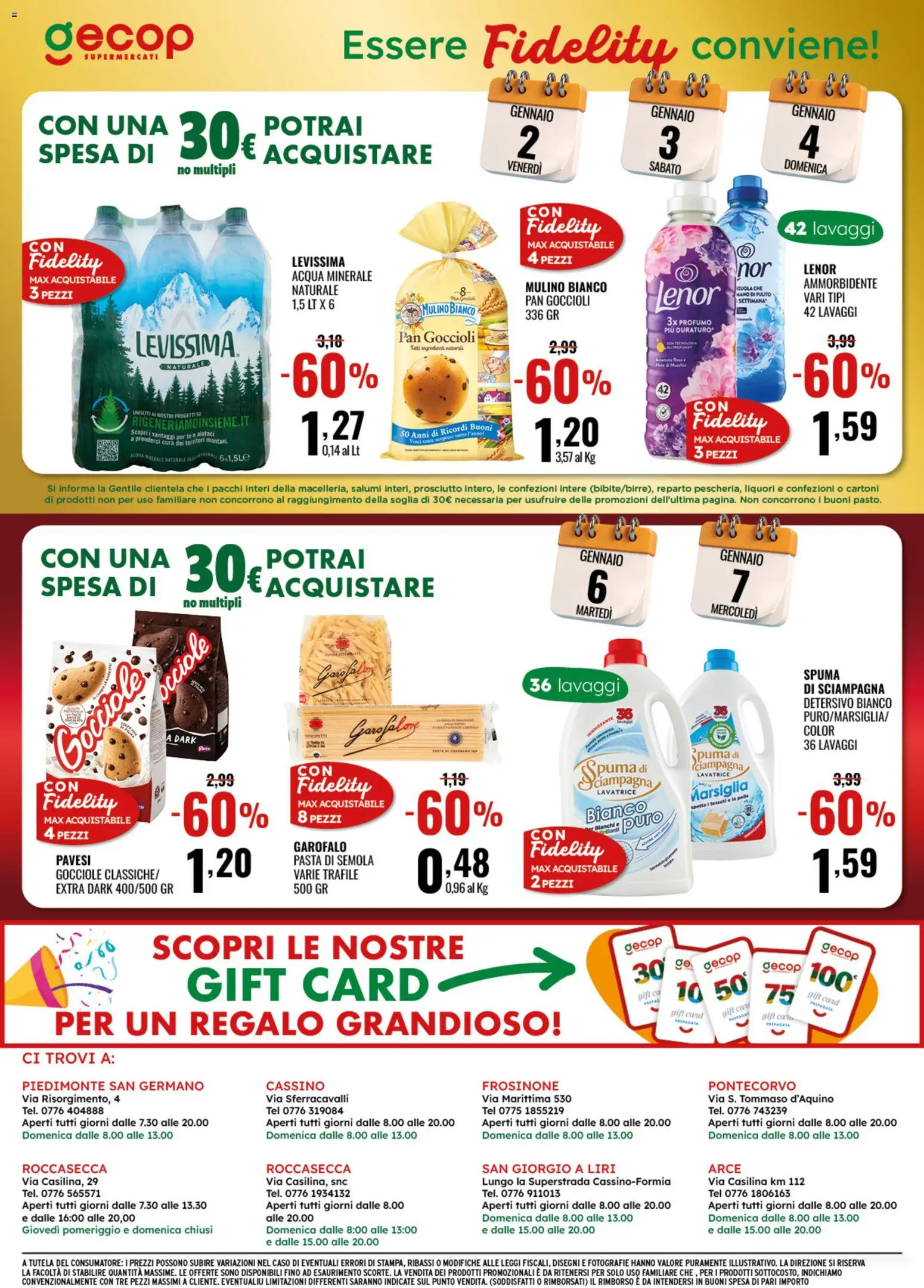 Volantino GECOP del 27.12.2025 | Pagina: 20 | Prodotti: Tè, Prosciutto, Lavatrice, Acqua minerale