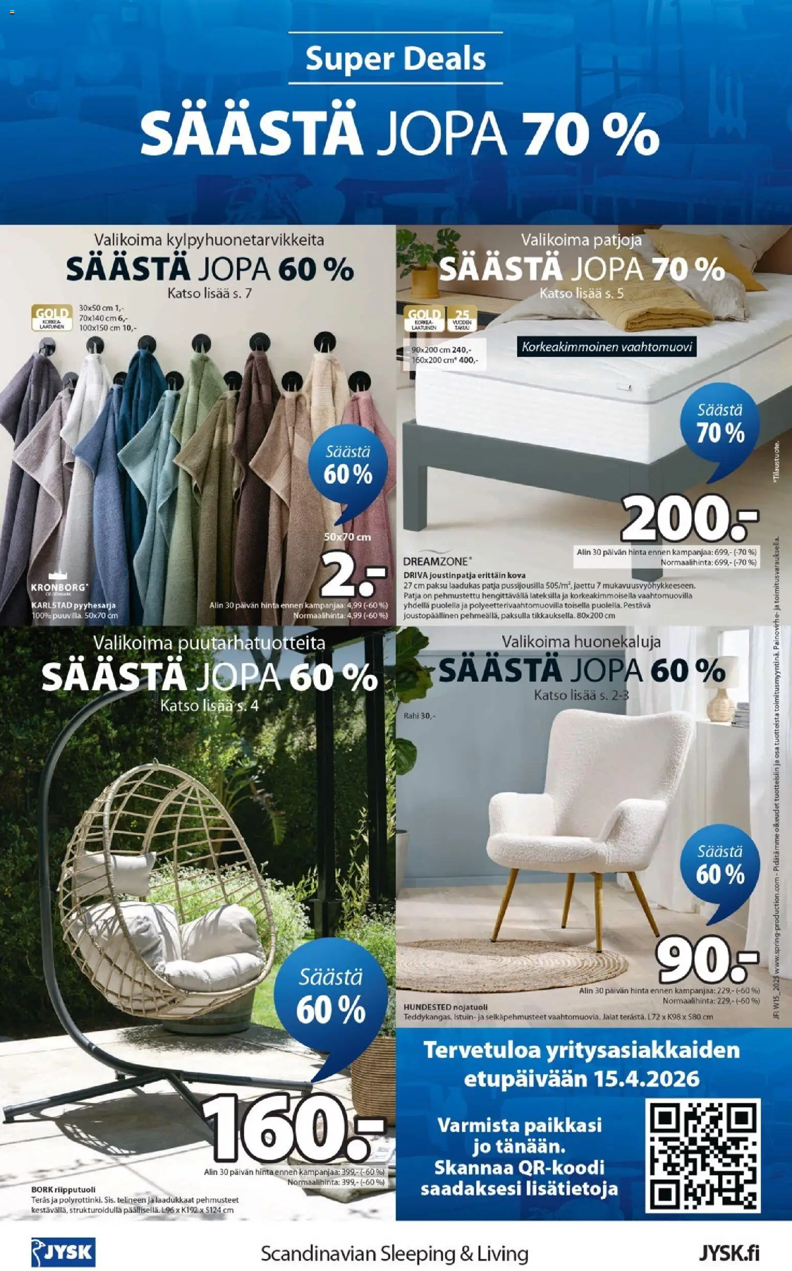 JYSK tarjoukset – voimassa 09.04.2026 alkaen | Sivu: 8 | Tuotteet: Rahi, Patja, Nojatuoli