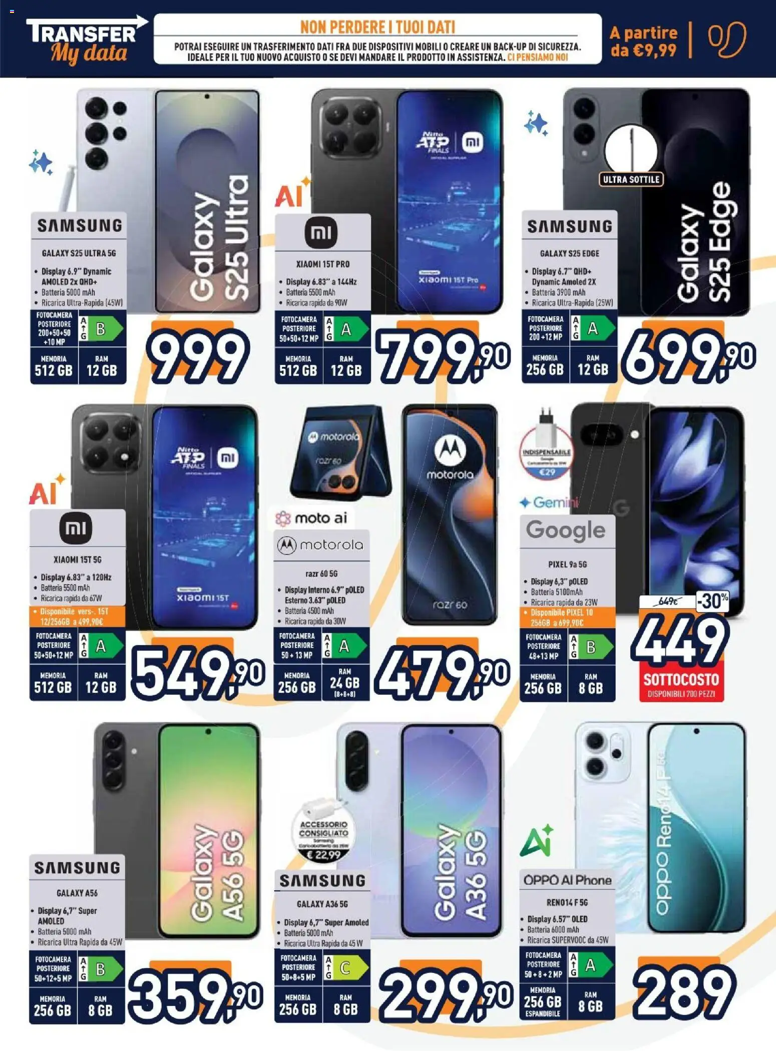 Volantino Unieuro del 05.12.2025 | Pagina: 7 | Prodotti: Xiaomi, Data, Fotocamera, Samsung