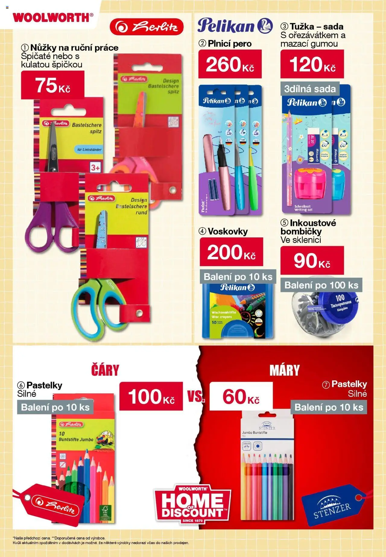 Woolworth leták od 22.08.2025 - akční nabídka | Strana: 15 | Produkty: Voskovky, Pastelky, Pero, Tužka