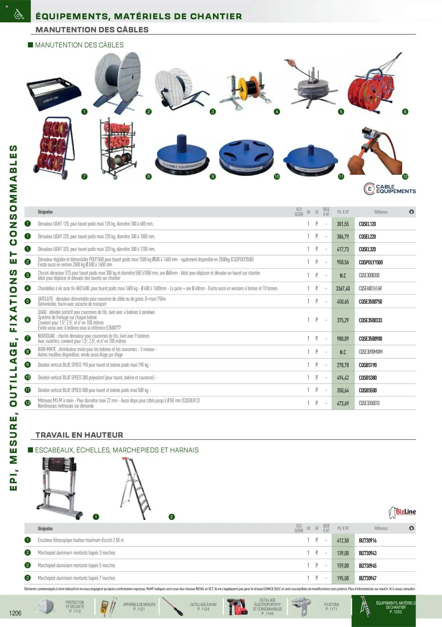 {H1} | Page: 97 | Produits: Câble, Satellite, Poids, Escabeau