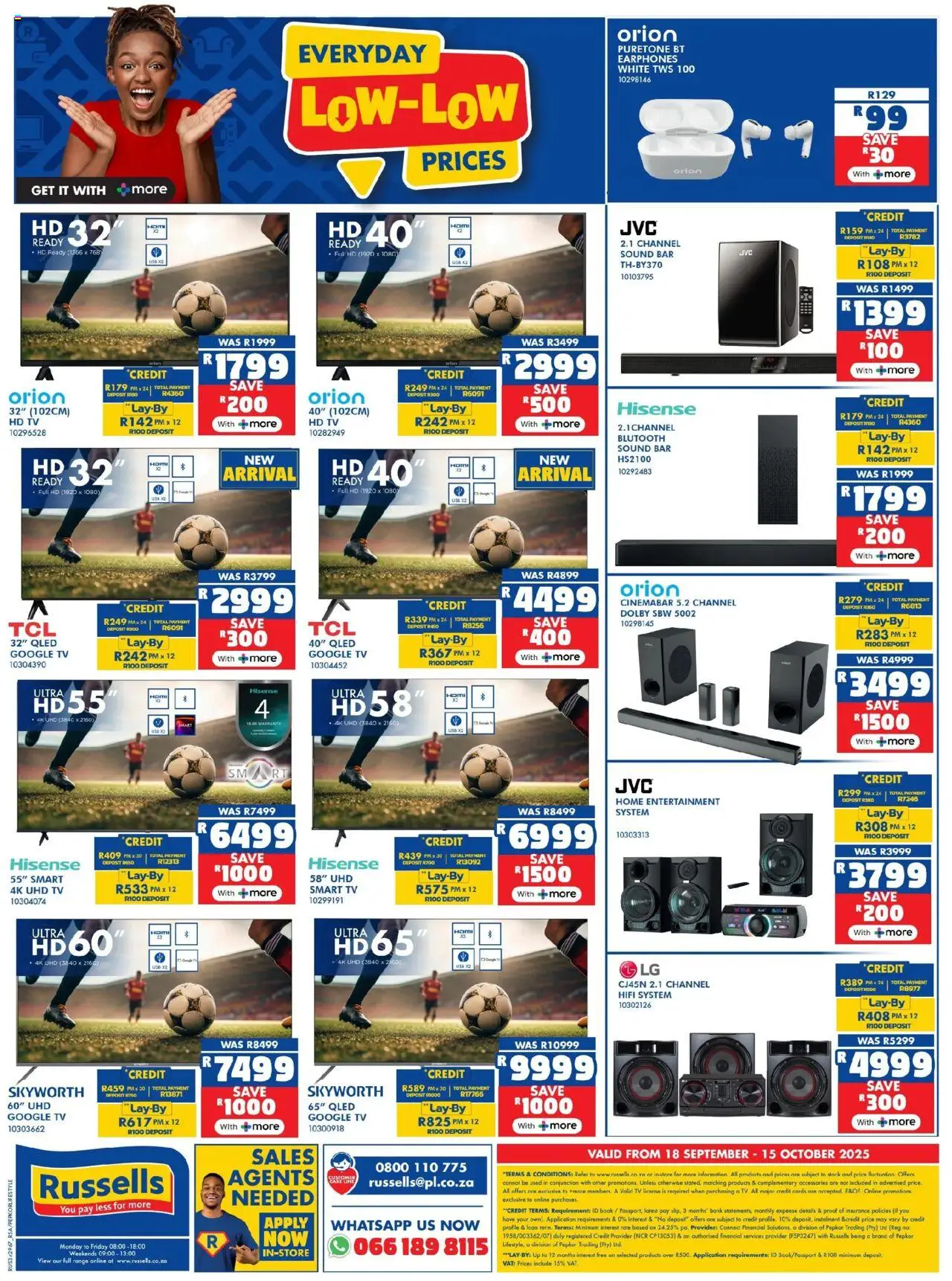 New Russells catalogue – valid from 18.09.2025 | Page: 16 | Products: Earphones, USB, TV