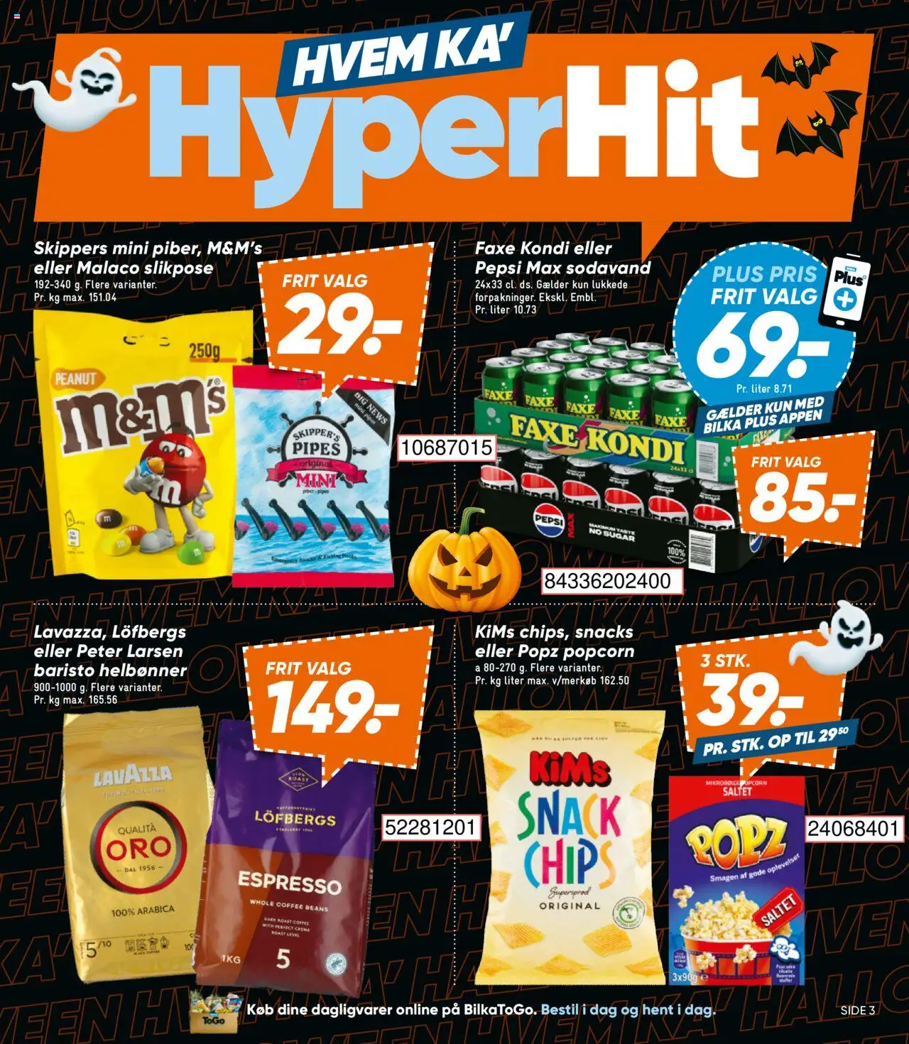 Bilka tilbudsavis – gyldig fra 10.10.2025 | Side: 3 | Produkter: Sodavand, Popcorn, Faxe Kondi, Pepsi