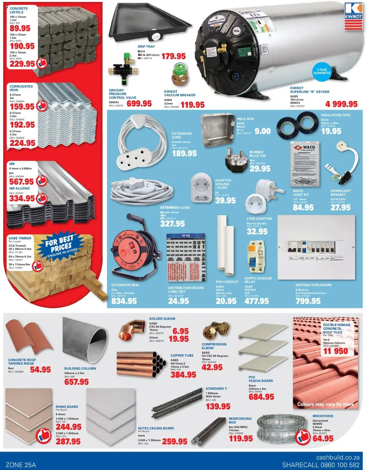 New Cashbuild catalogue – valid from 20.10.2025 | Page: 3 | Products: Iron, Switch, Valve, Copper tube
