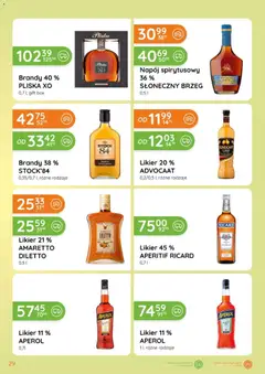 Pogląd oferty "Eurocash gazetka - Katalog Alkoholowy" - ważna od 01.03.2026 | Strona: 29 | Produkty: Amaretto, Aperol, Pliska xo