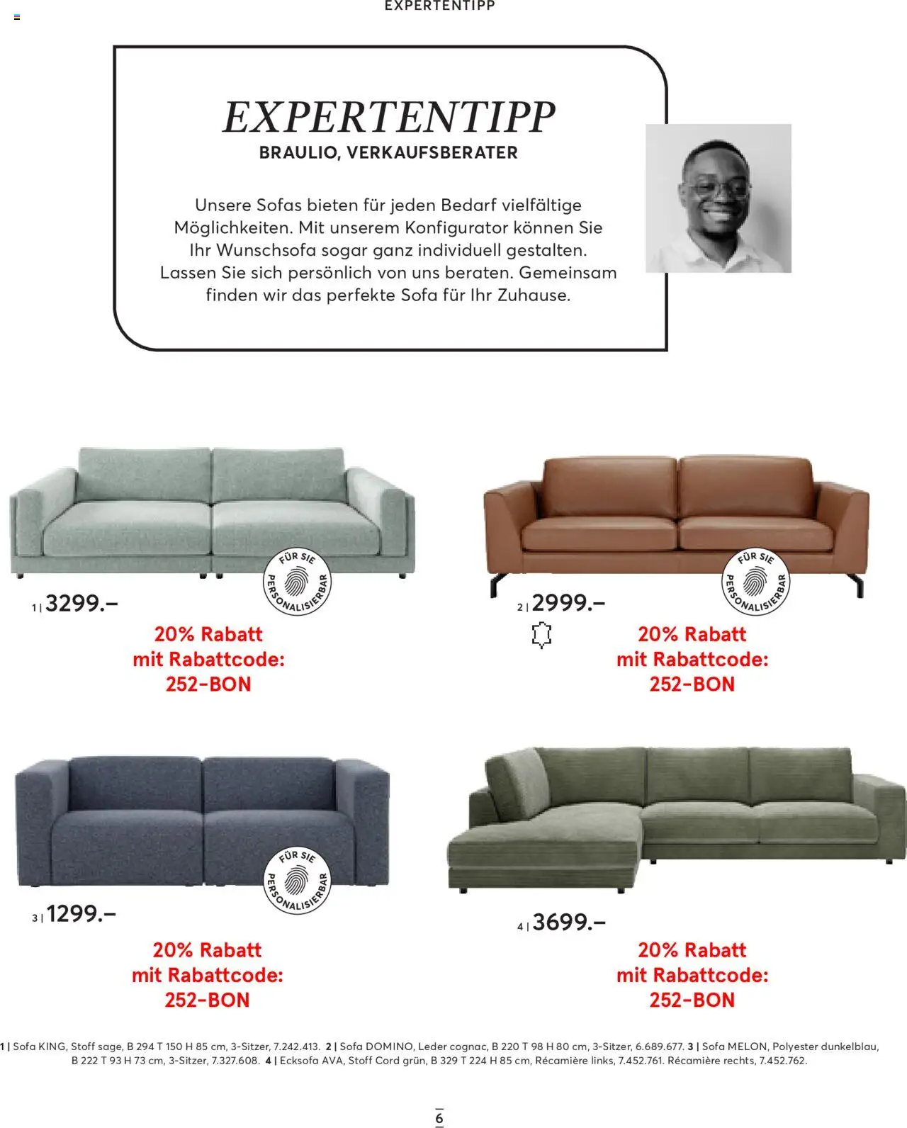 Livique Prospekt – gültig ab 24.09.2025 | Seite: 6 | Produkte: Sofa, Ecksofa