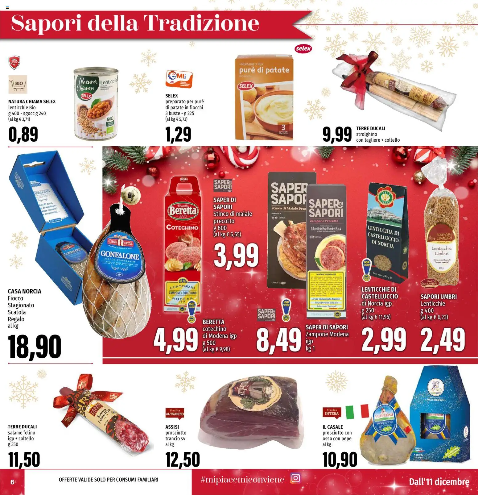 Volantino EMI del 11.12.2025 | Pagina: 6 | Prodotti: Suino, Tagliere, Scatola, Cotechino
