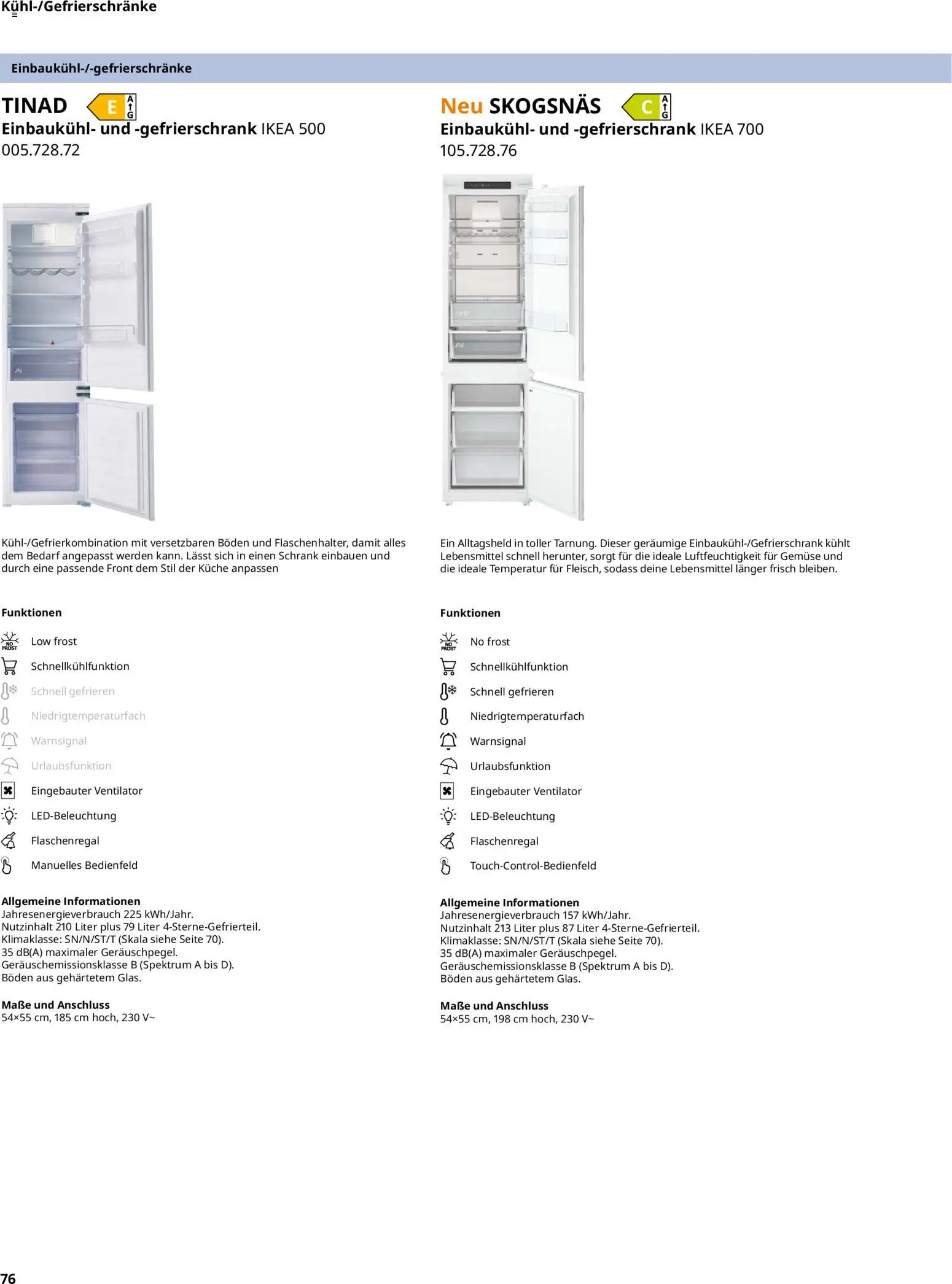 Ikea Elektrogeräte – gültig ab 02.01.2026 | Seite: 76 | Produkte: Gefrierschrank, Ventilator, Küche, Gemüse
